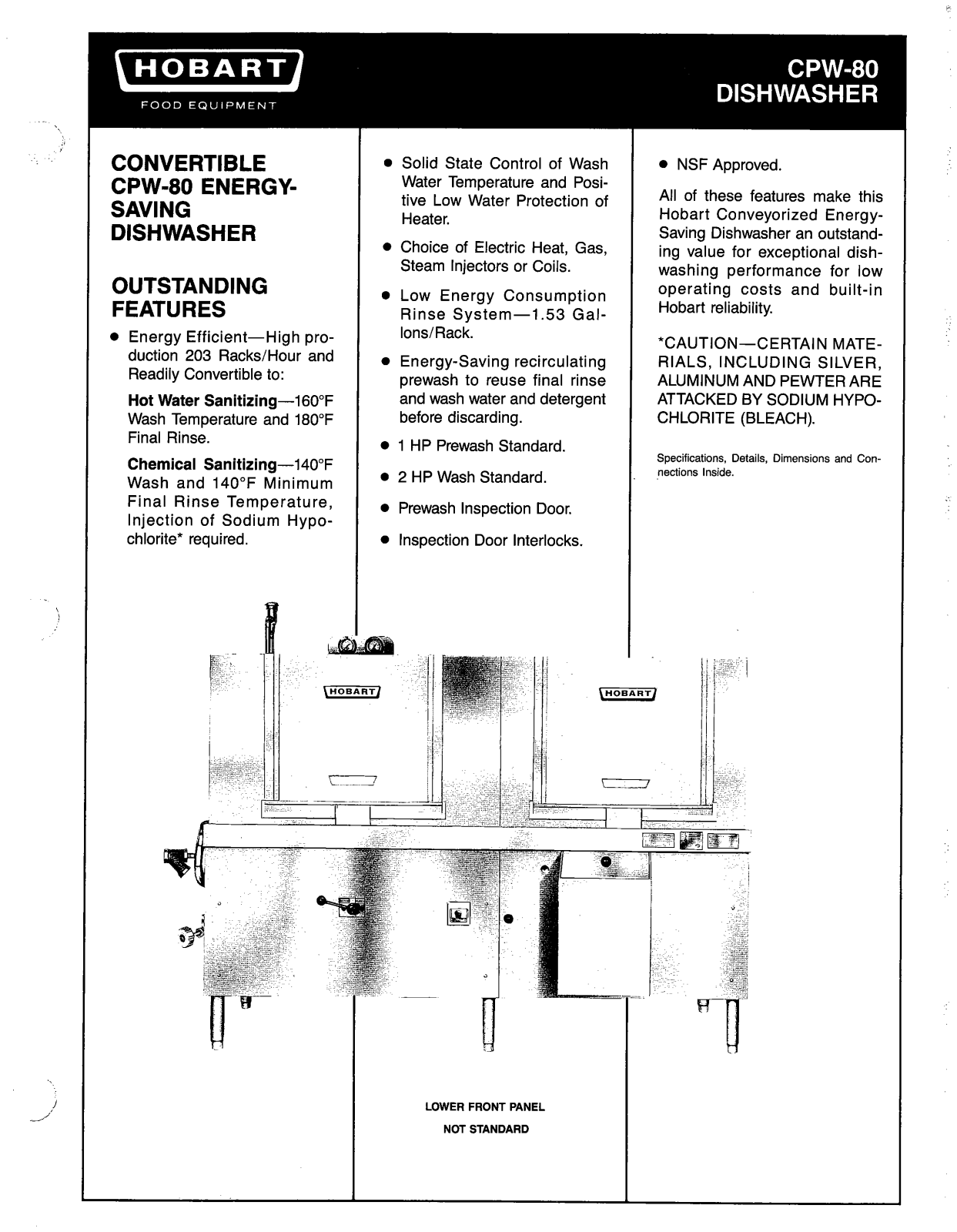 Hobart CPW80 User Manual