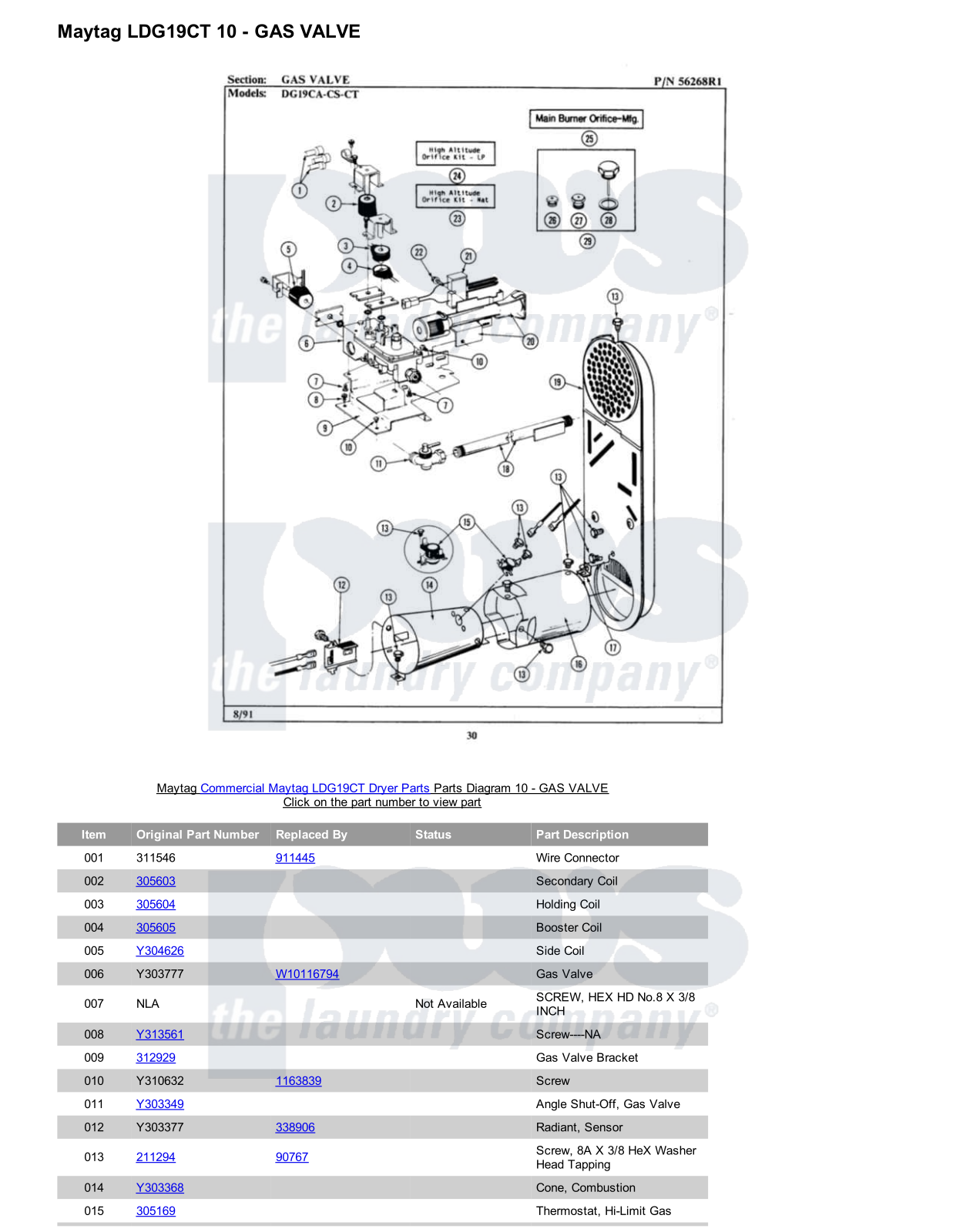 Maytag LDG19CT Parts Diagram