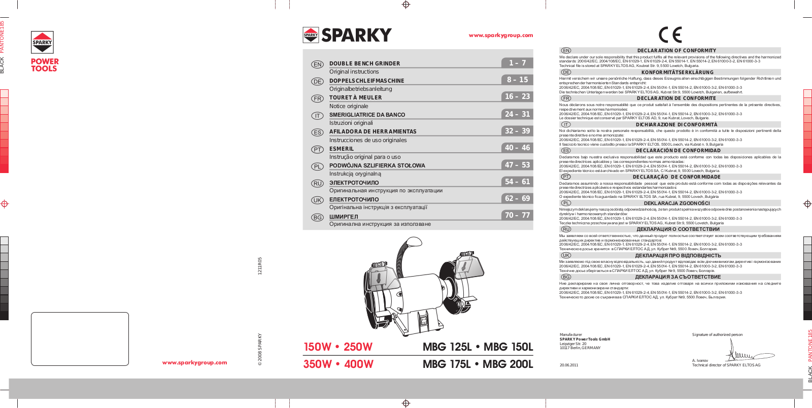 Sparky MBG 175L User Manual