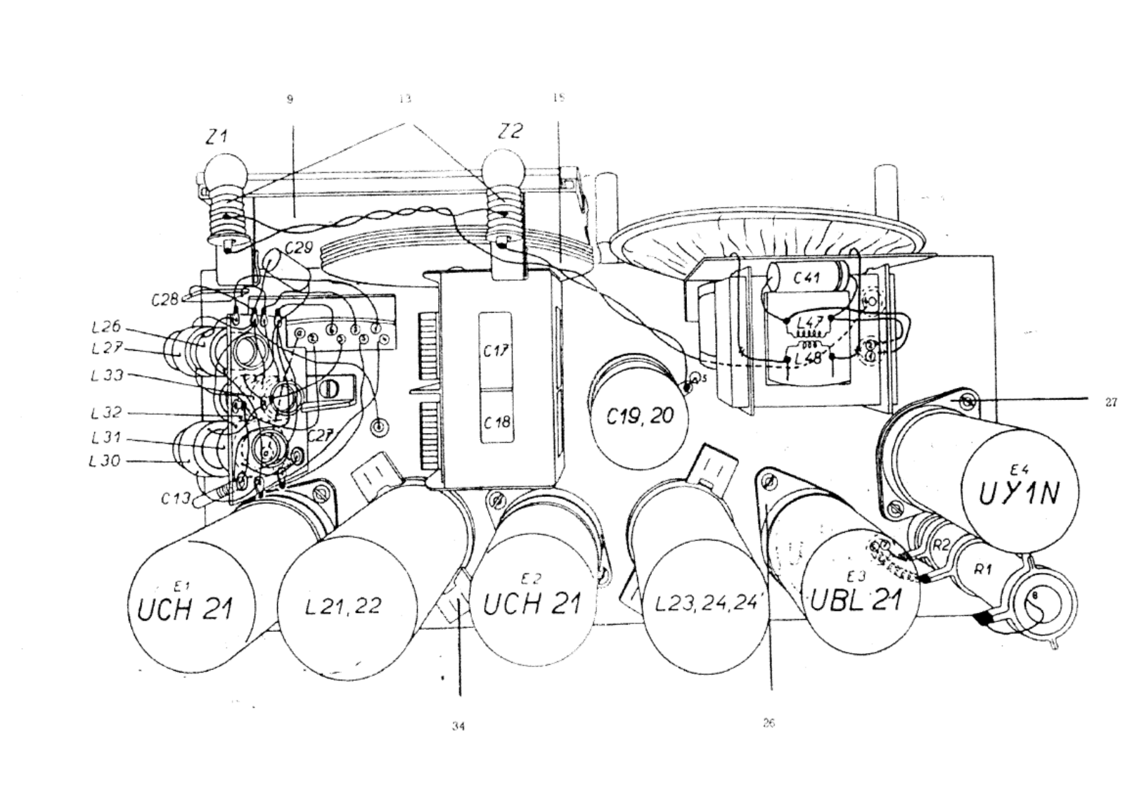 Tesla 305u, 306u, 307u, 308u schematic