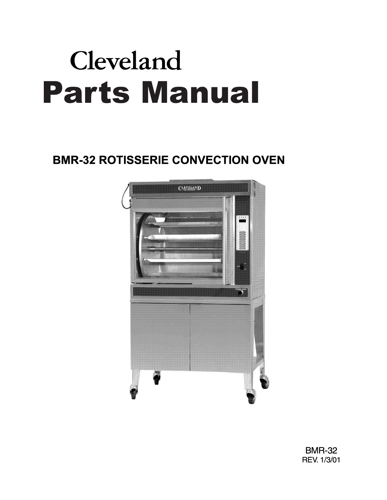 Cleveland Range BMR-32 User Manual