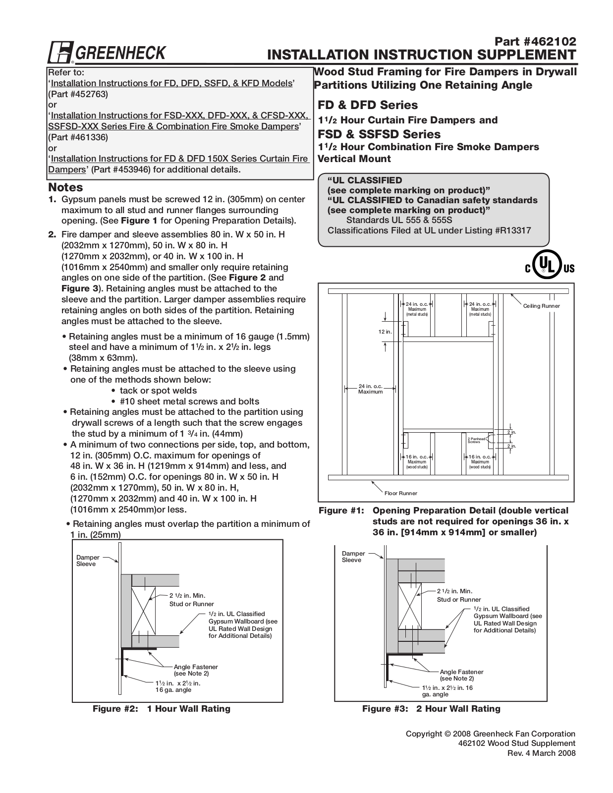 Greenheck Fan DFD, 462102, FD User Manual