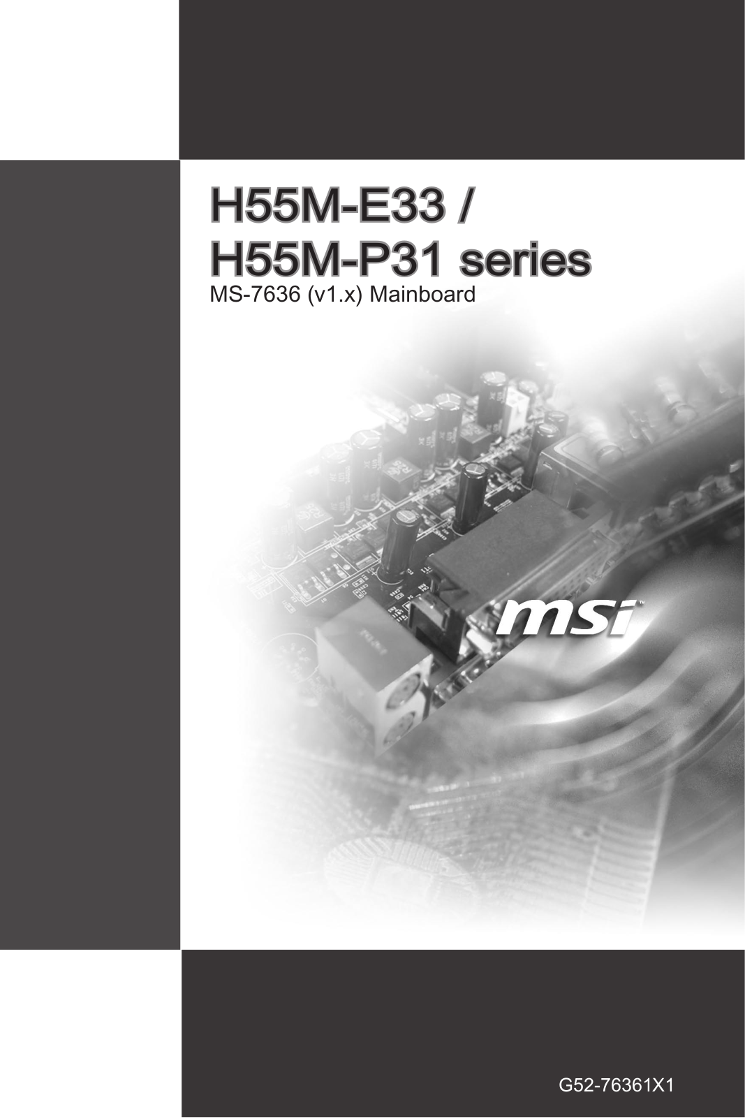 MSI H55M-E33 User Manual
