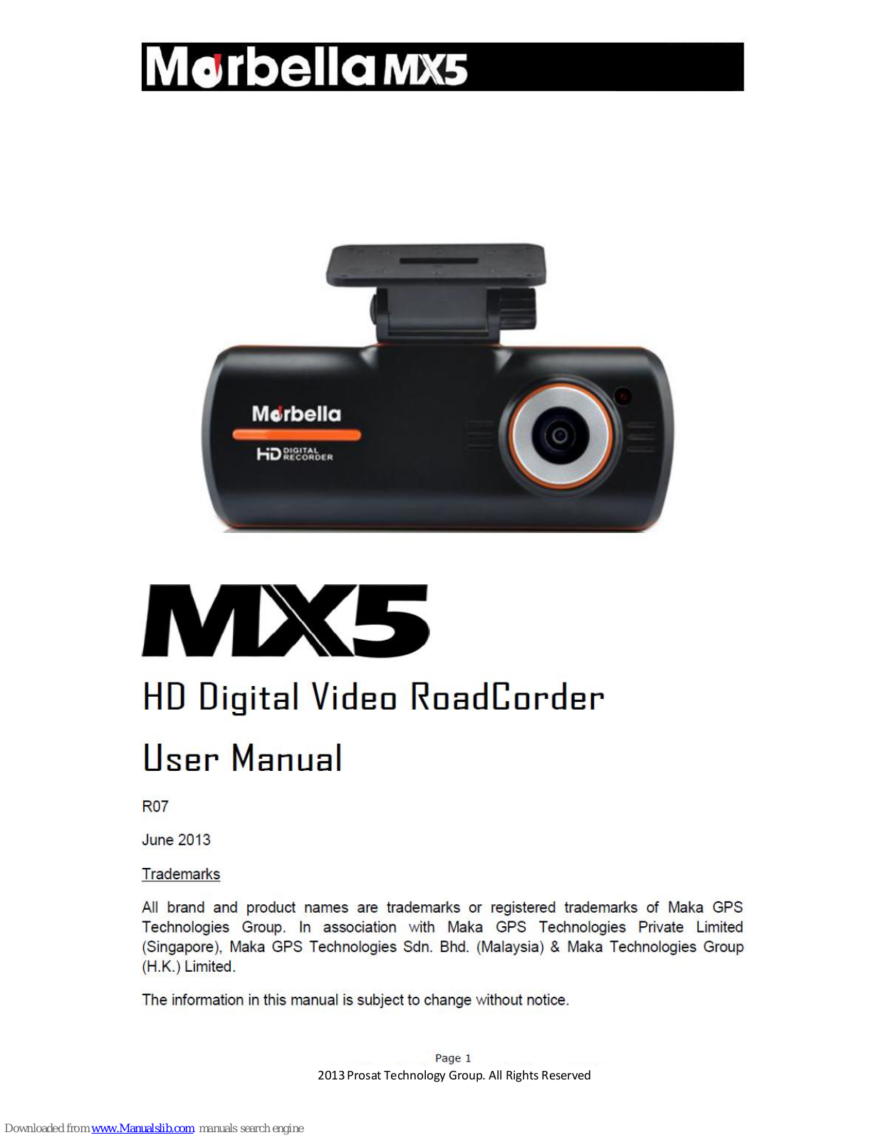 Morbella MX5 User Manual - ManualMachine.com