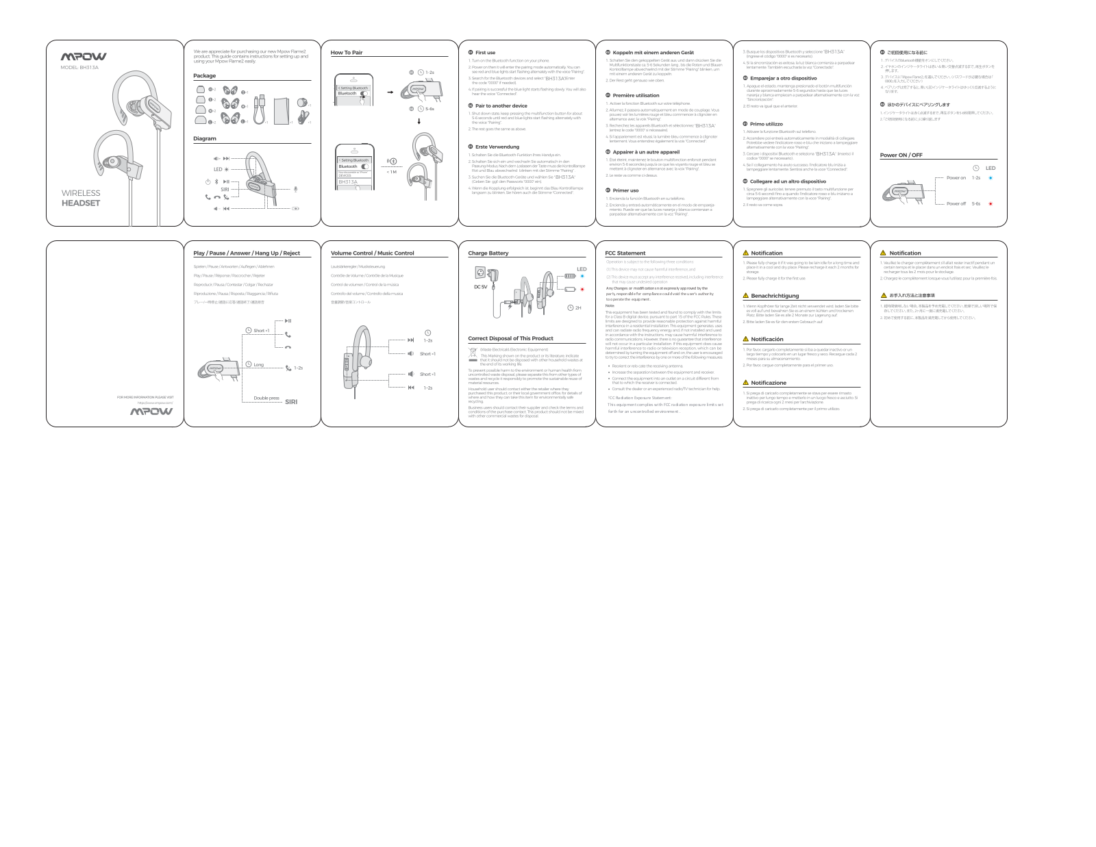 MPOW TECHNOLOGY BH313A User Manual