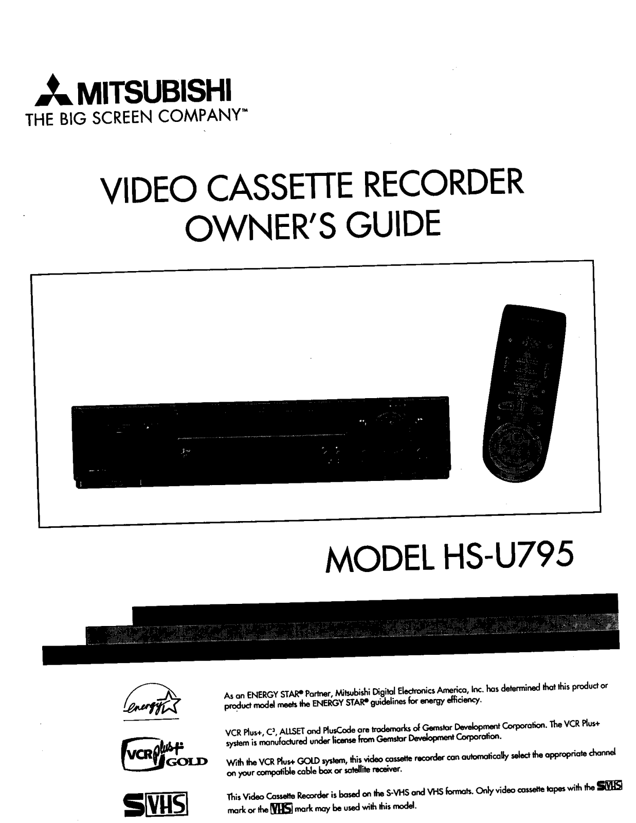 Mitsubishi Electric HS U795 User Manual