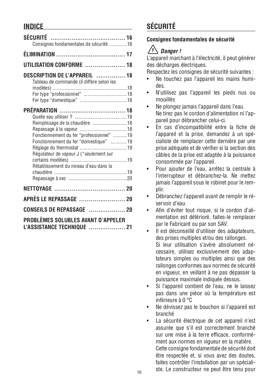 DELONGHI VVX 1465 User Manual