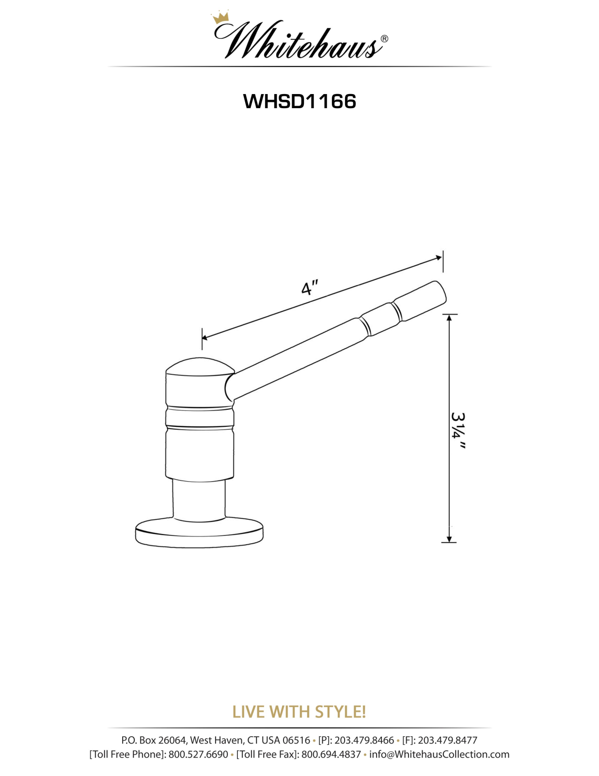 Whitehaus Collection WHC1663 Specifications - ManualMachine.com