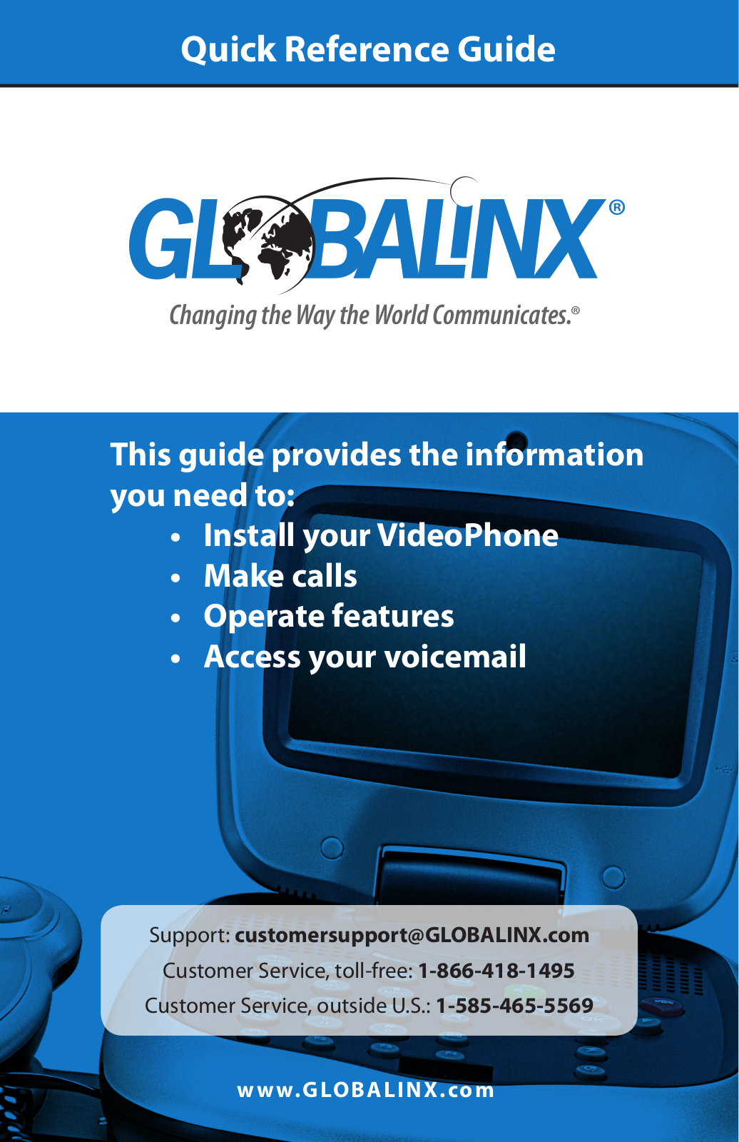 Globalix VideoPhone Quick Reference Manual