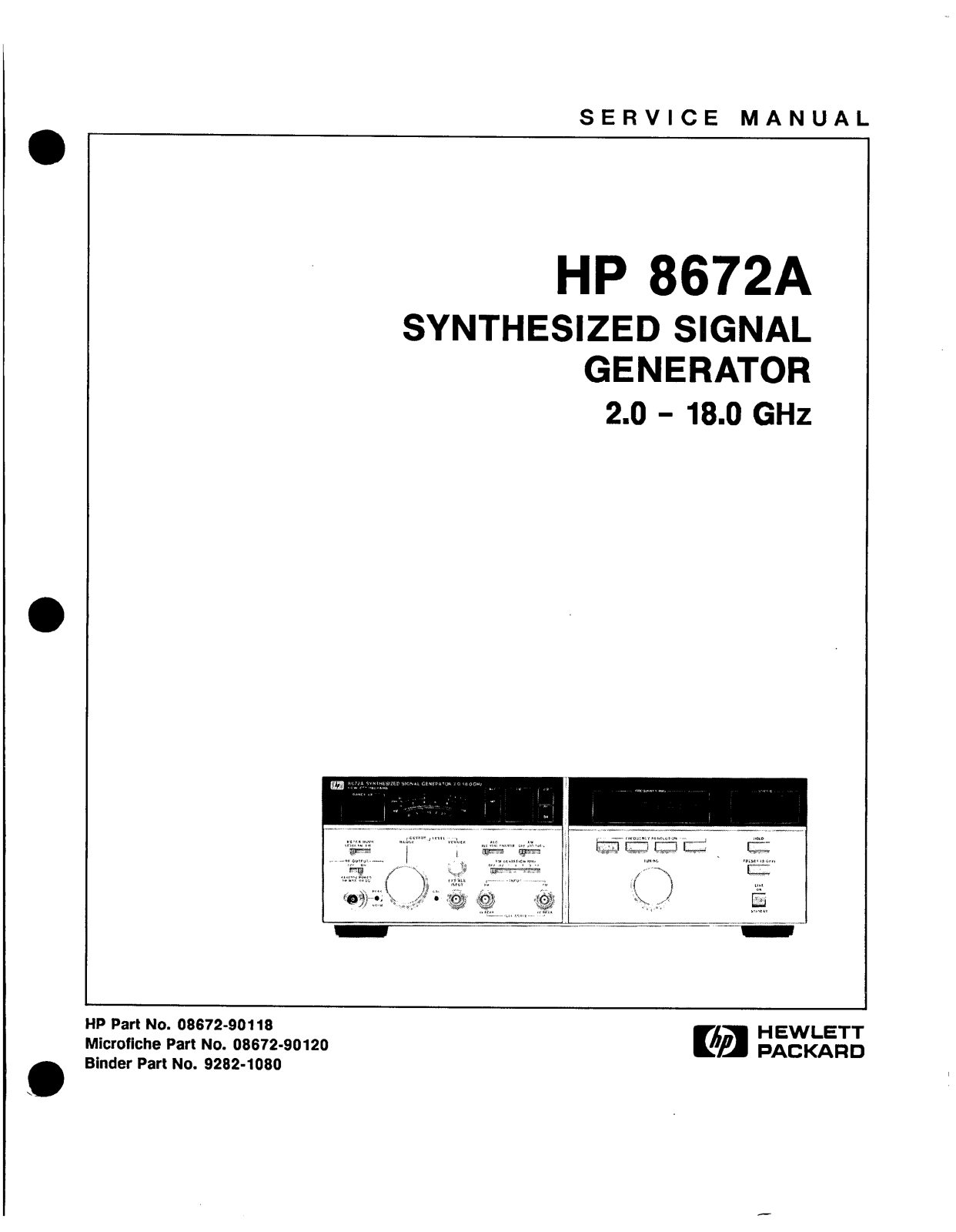 HP 8672A Service Manual