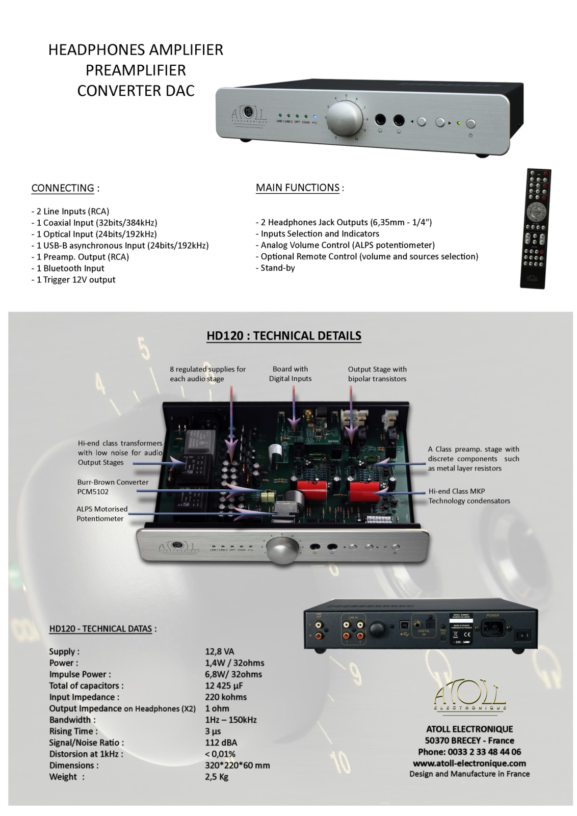 Atoll HD120 User Manual