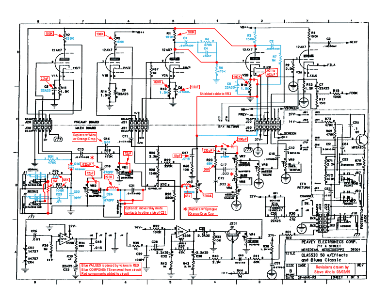 Peavey Classic 50 Schematic 5709