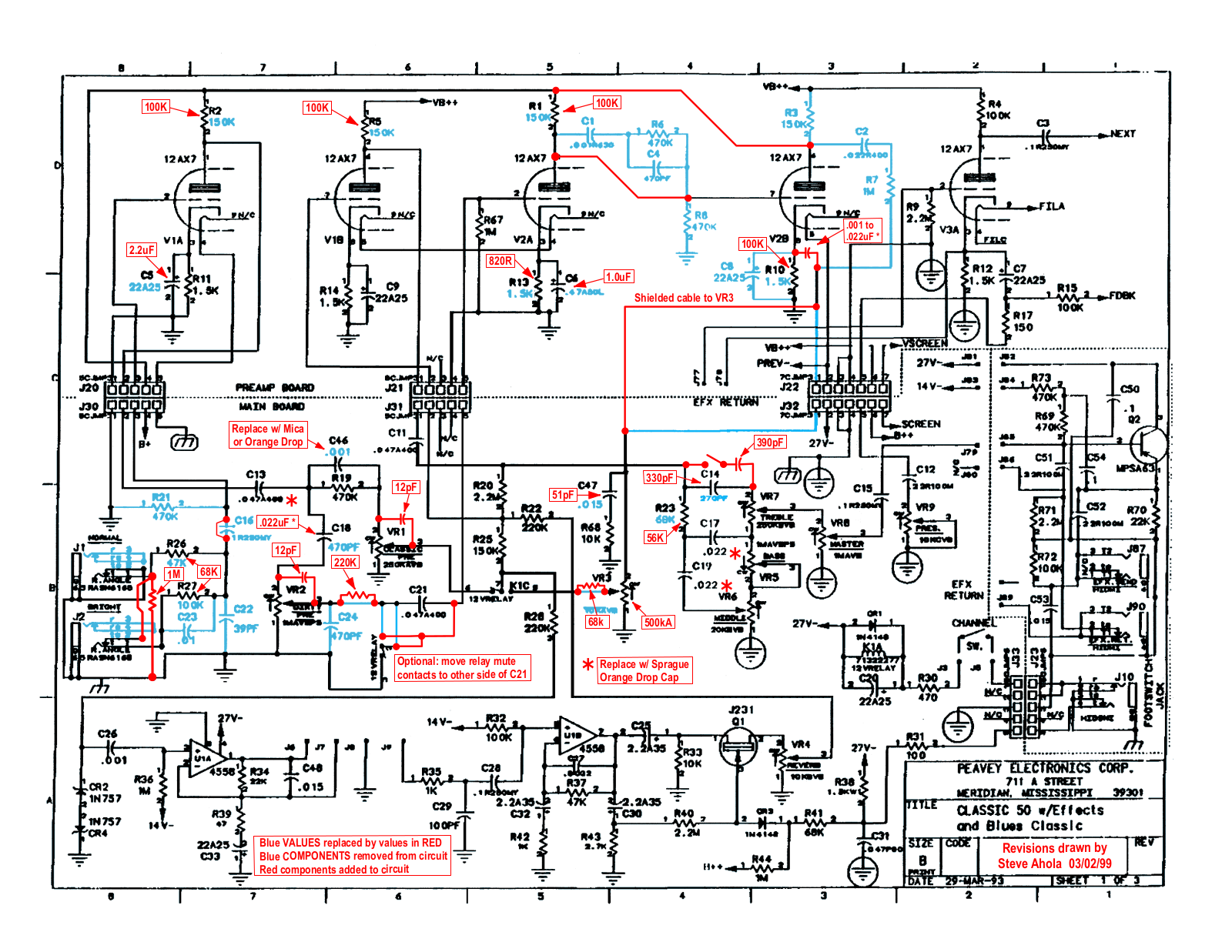 Peavey classic 50 Schematic