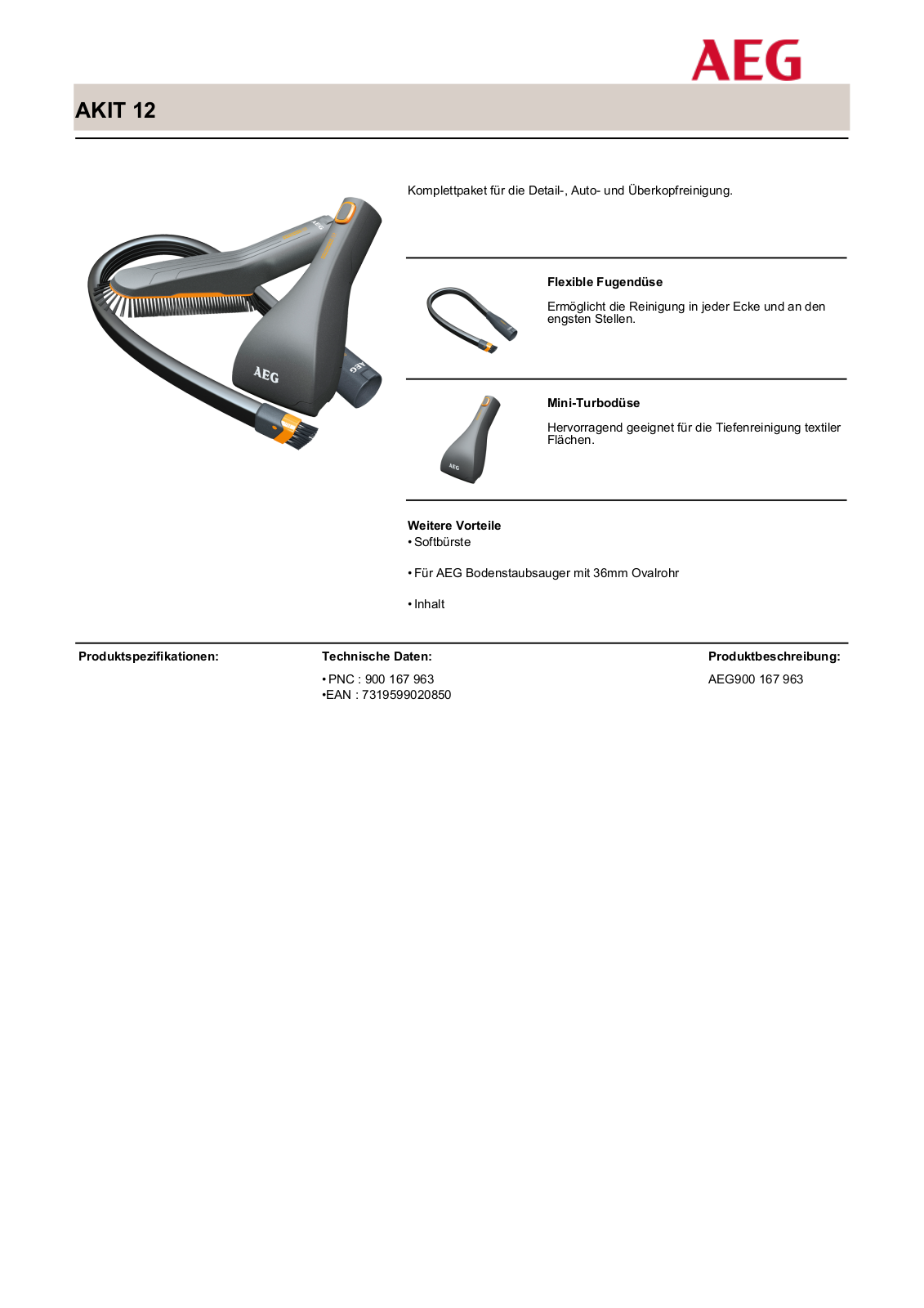 AEG AKIT12 USER MANUAL