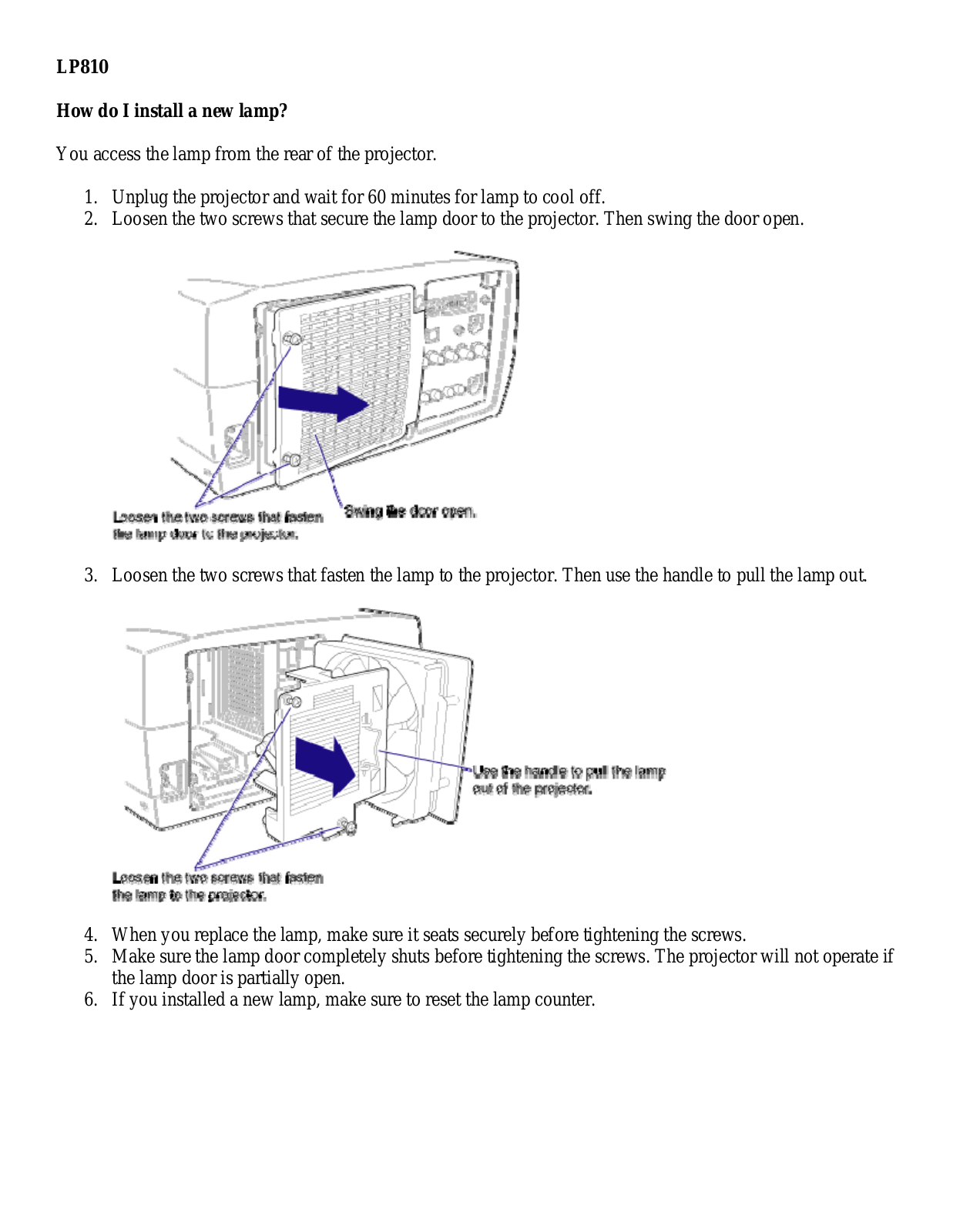 Infocus LP810 User Manual