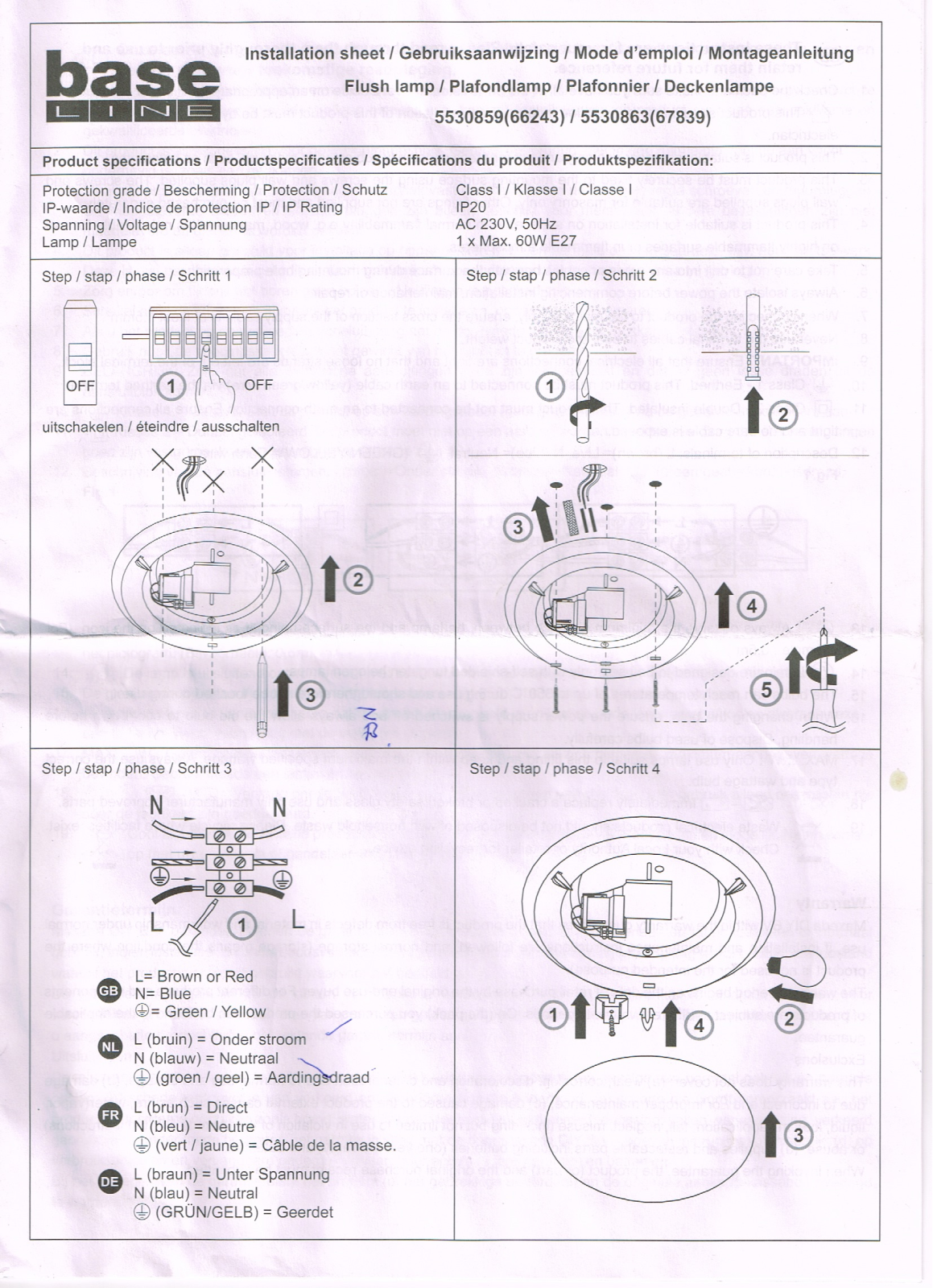 Baseline 5530859, 5530863 User Manual