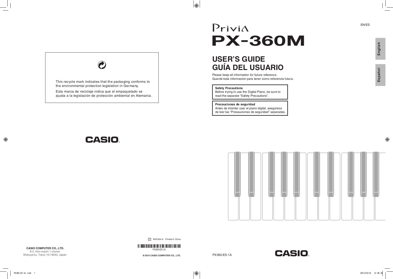 Casio PX-360 User Manual