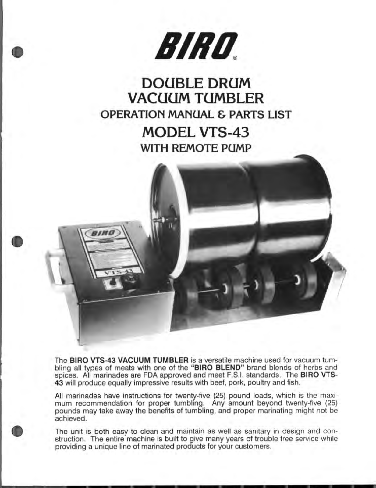 Omcan VTS-43 Service Manual