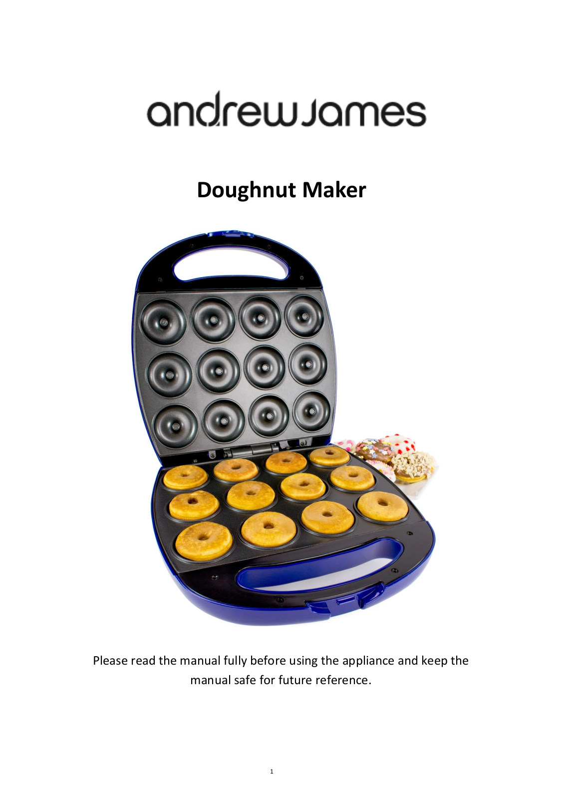 Andrew James 12 Doughnut Maker User Manual