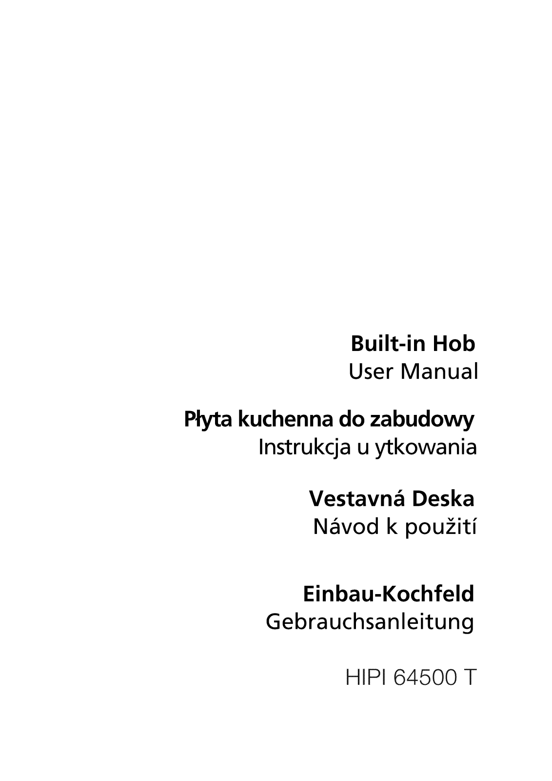 Beko HIPI 64500 T User Manual