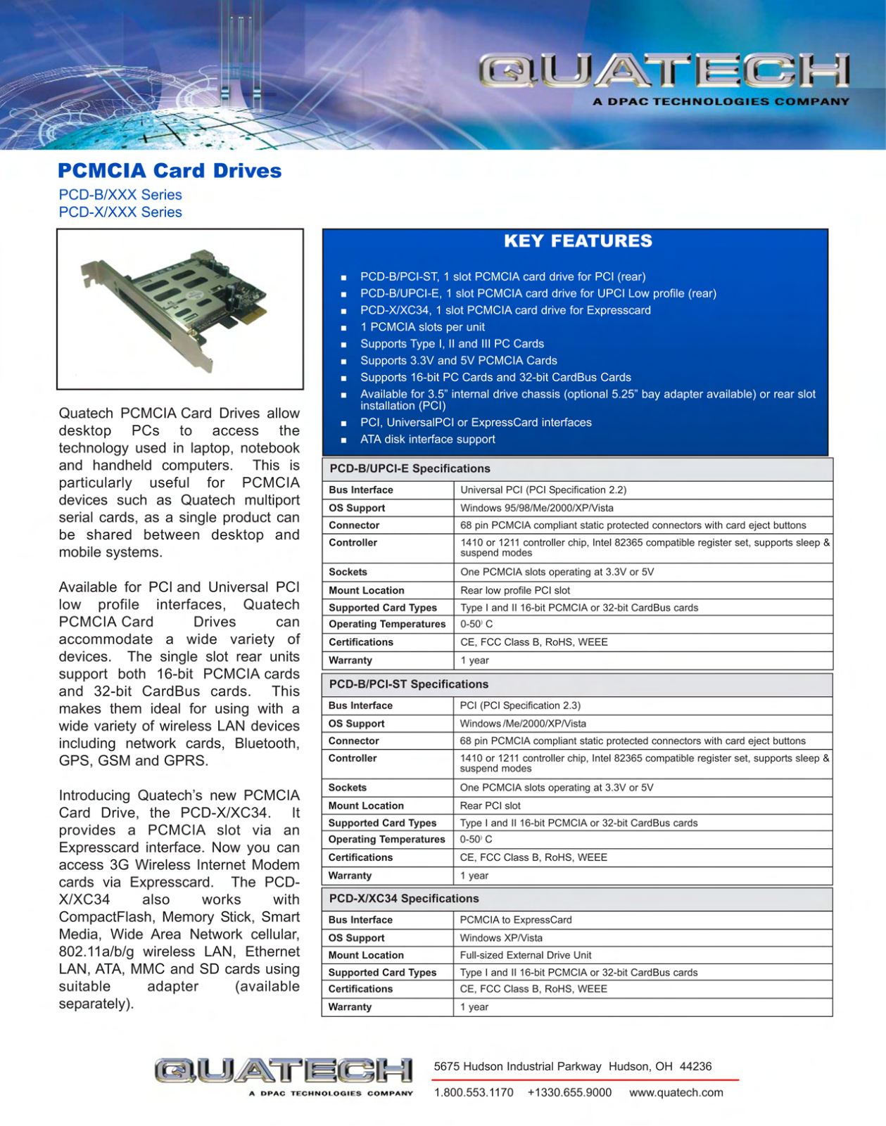 Quatech PCD-BXXX, PCD-XXXX User Manual