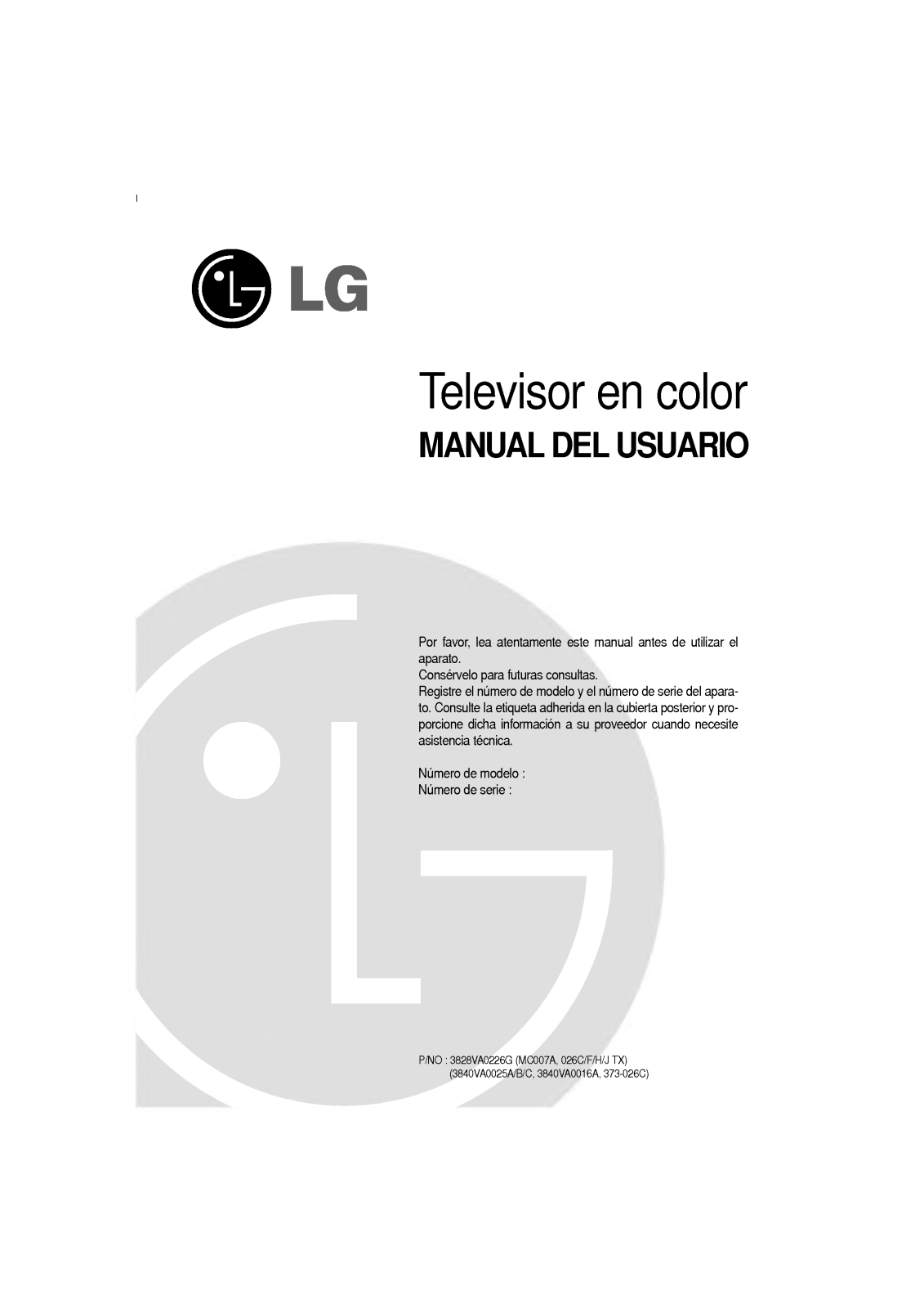 Lg CE-29Q26ET User Manual