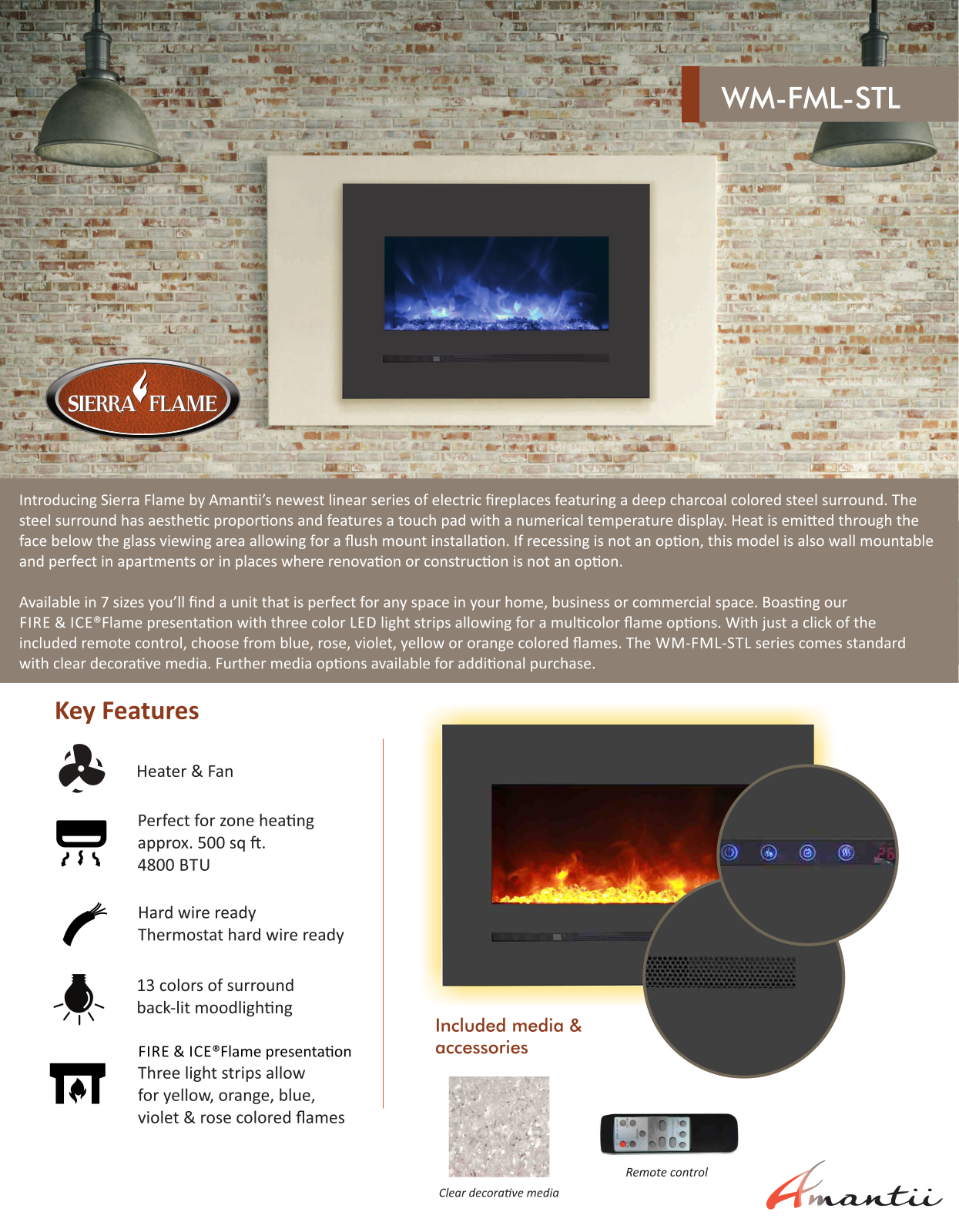 Sierra Flame WMFML889623STL Specifications