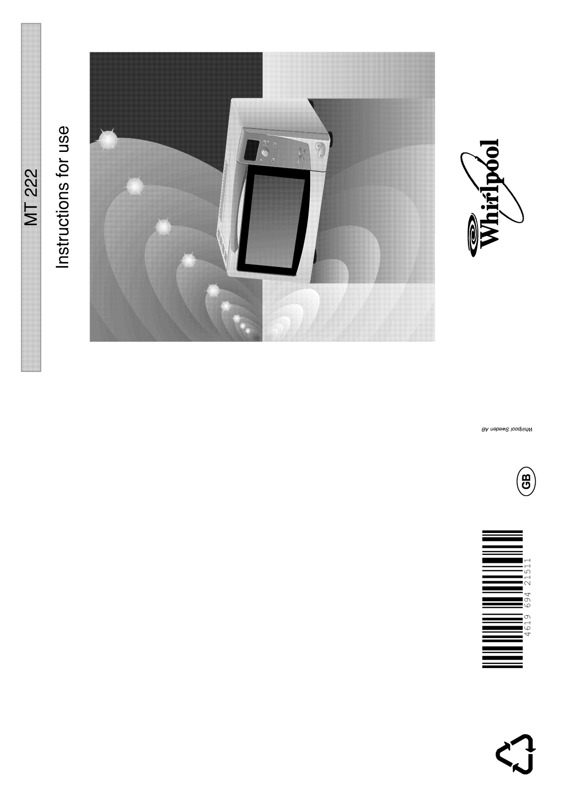 Whirlpool TC 2220/ALU, MT 222/SL, TC 2220/BL, TC 2220/WH INSTRUCTION FOR USE