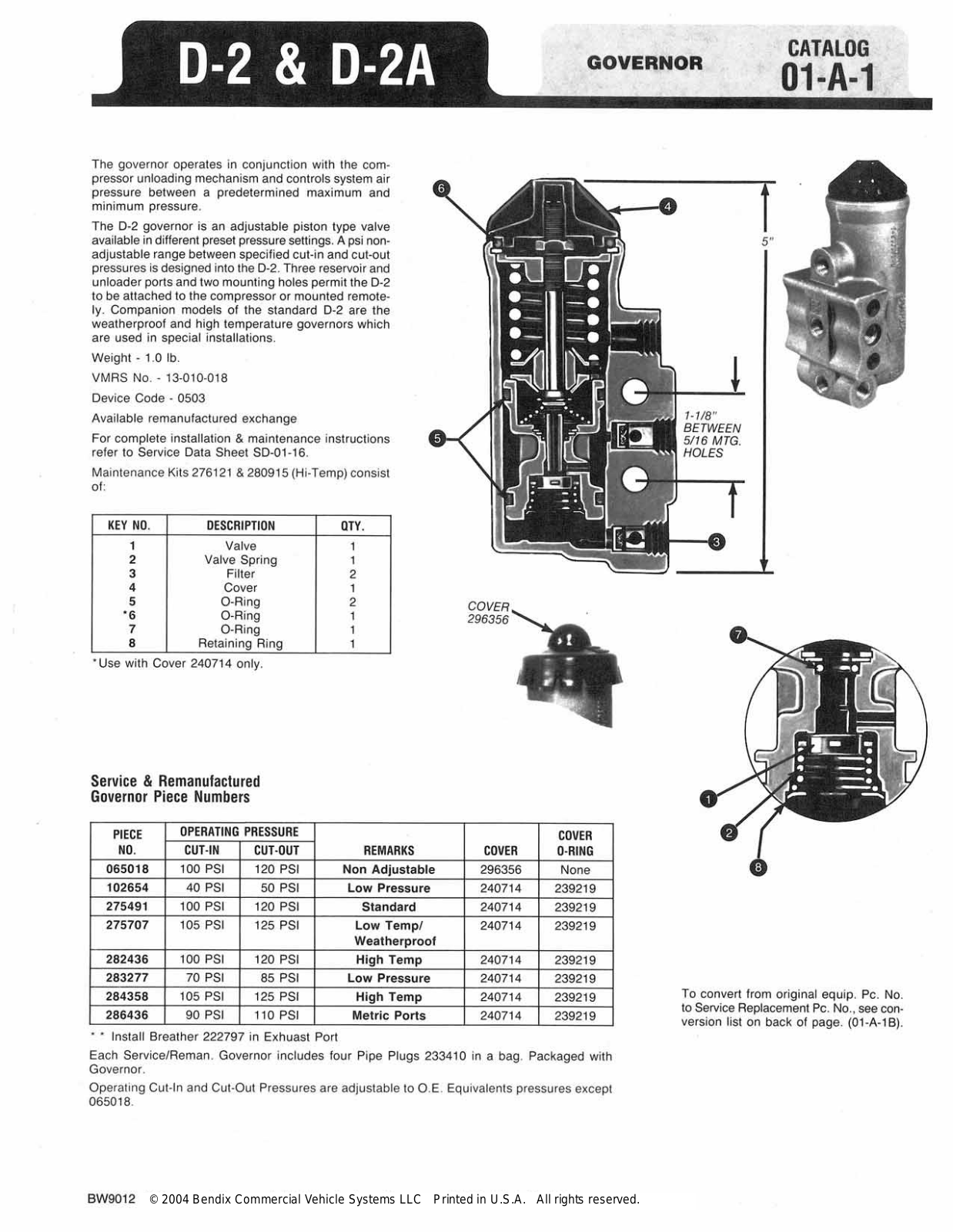 BENDIX 01-A-1 User Manual