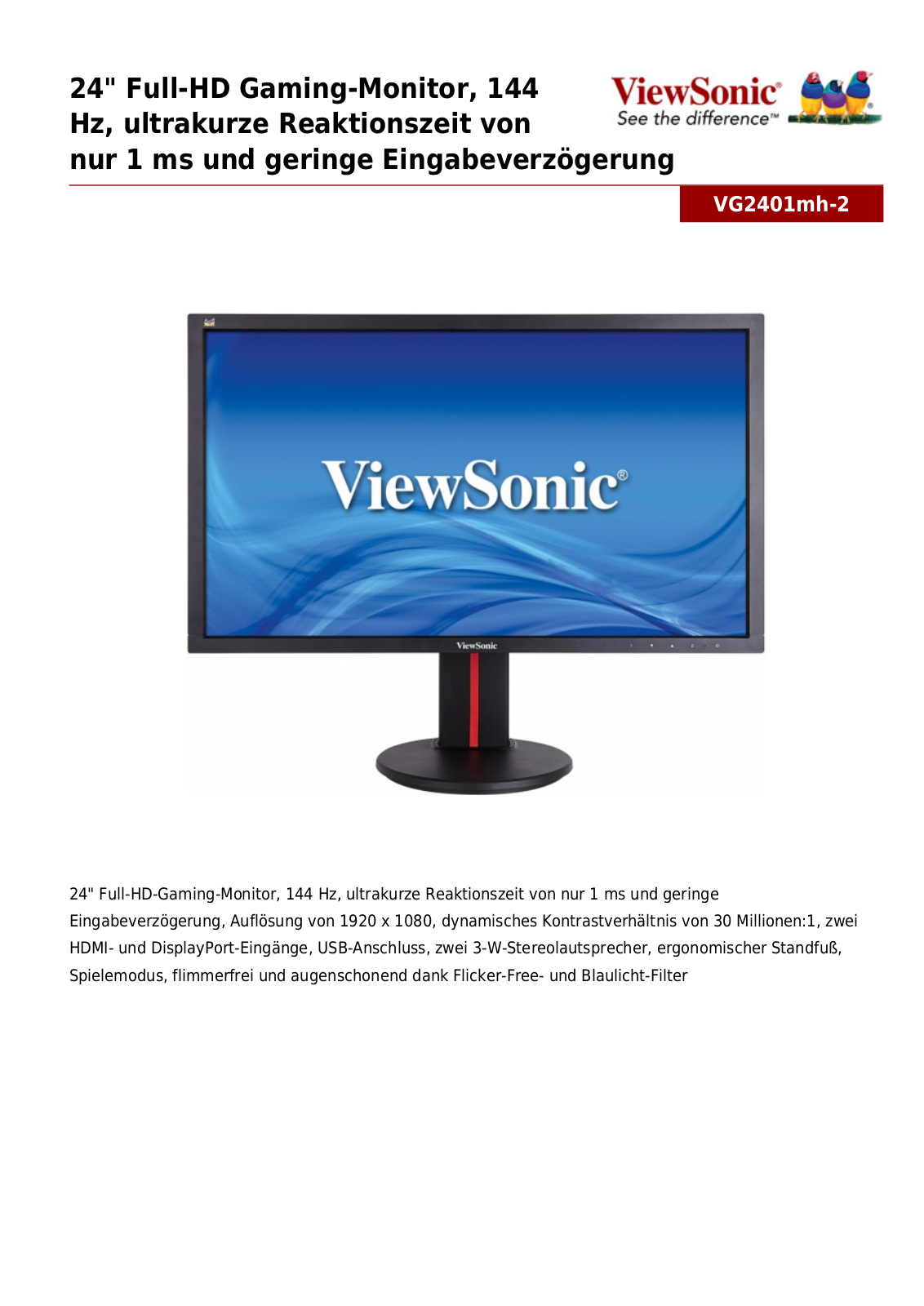 ViewSonic VG2401mh-2 User Manual