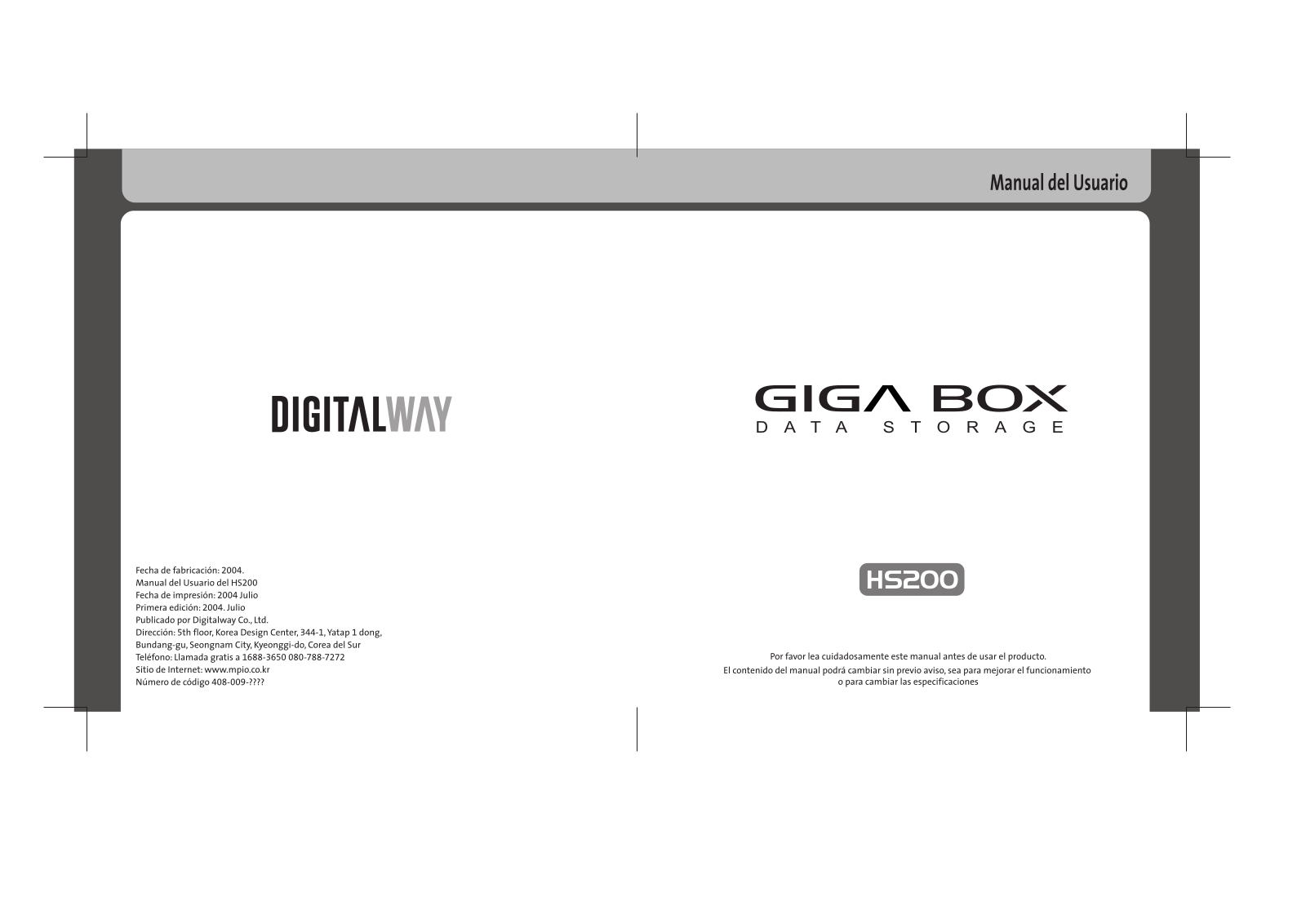 MPIO HS200 User Manual