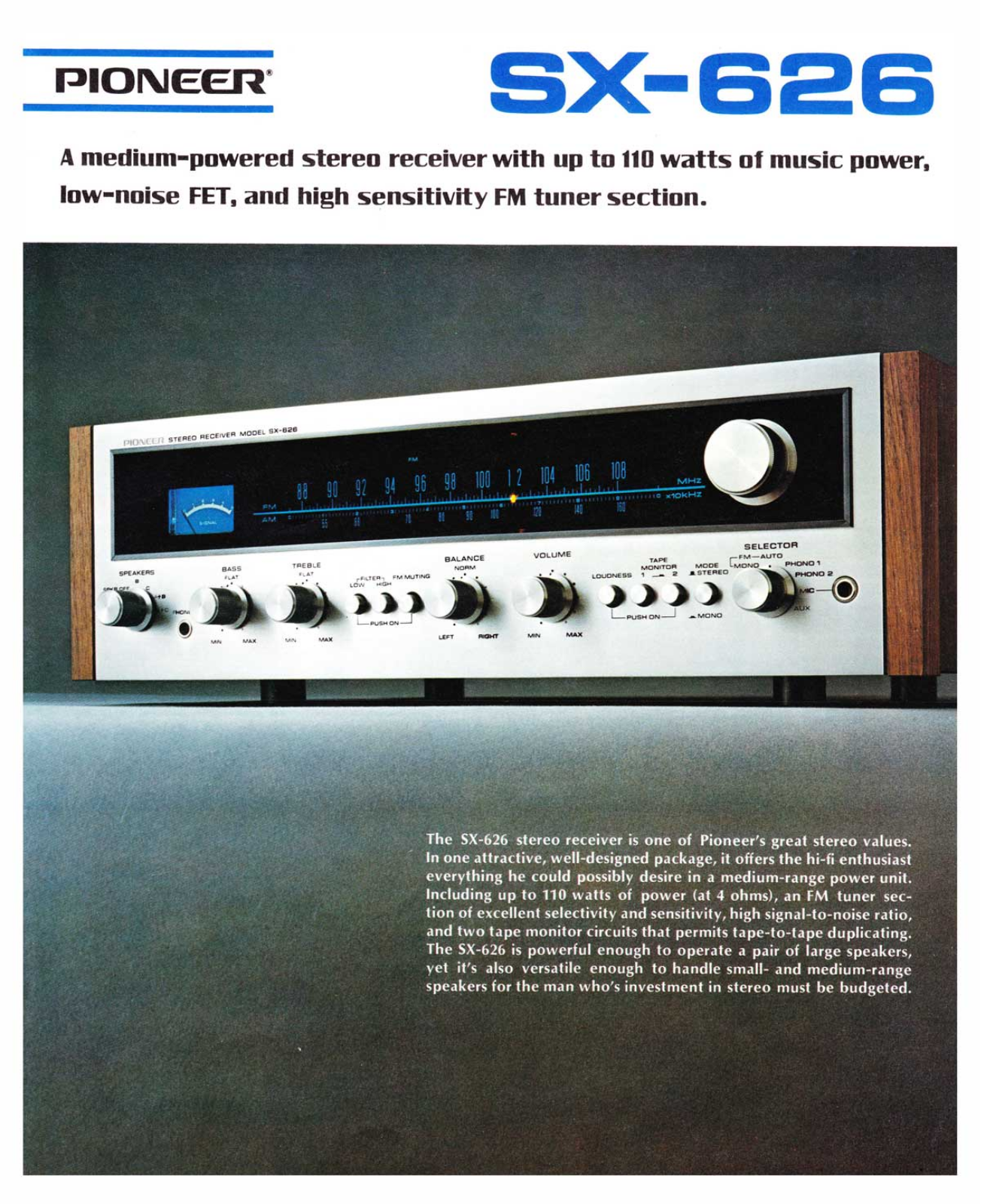 Pioneer SX-626 Brochure