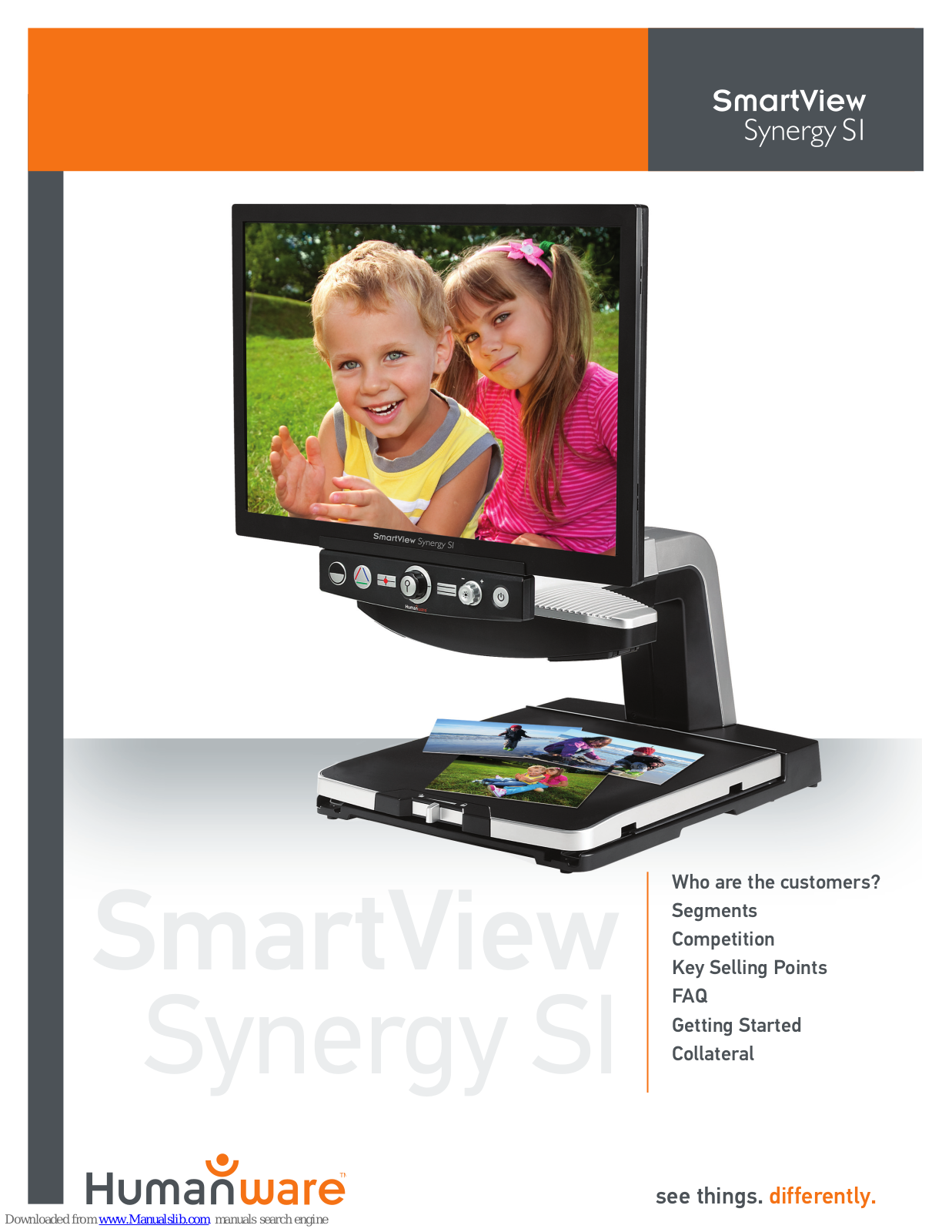Humanware SmartView Synergy SI Getting Started - ManualMachine.com