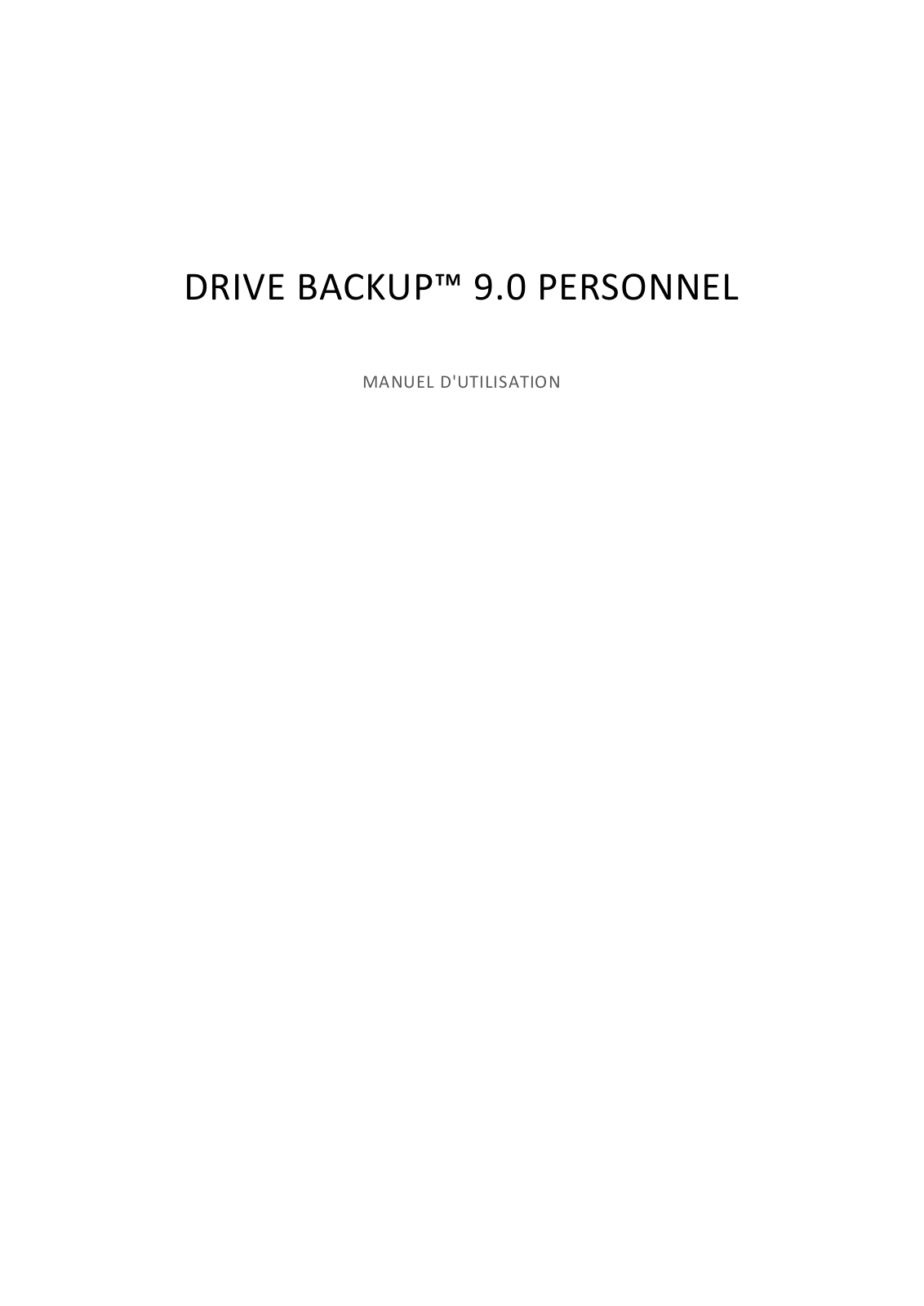 Paragon Drive Backup 9.0 Personnel Instruction Manual