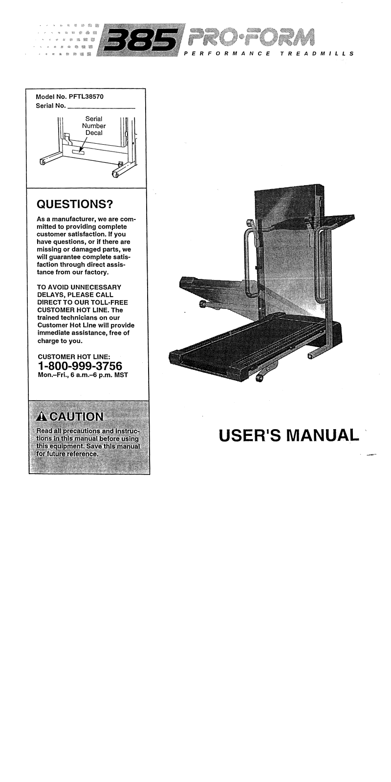 ProForm PFTL38570 User Manual