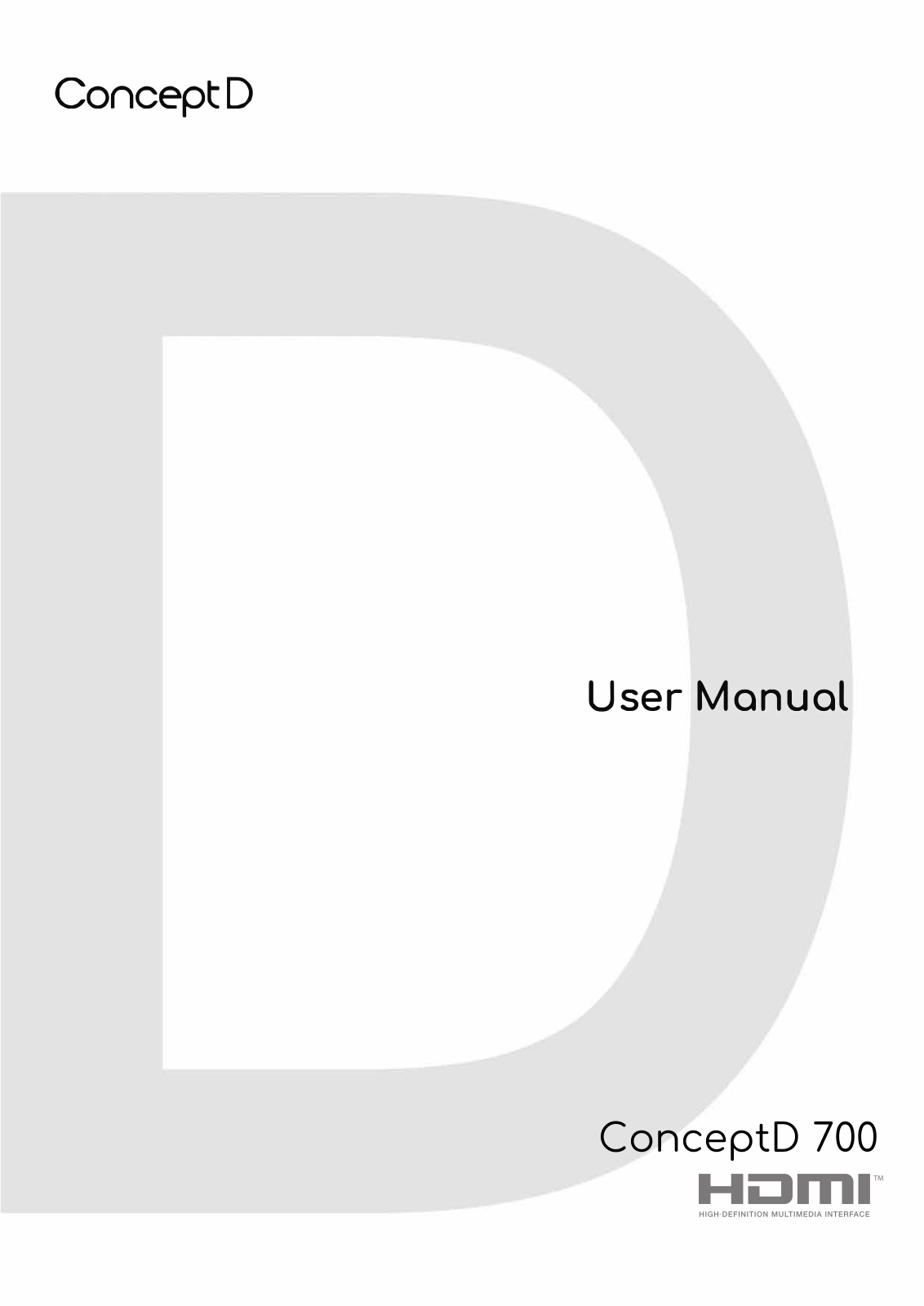 HDMI ConceptD 700 User Manual