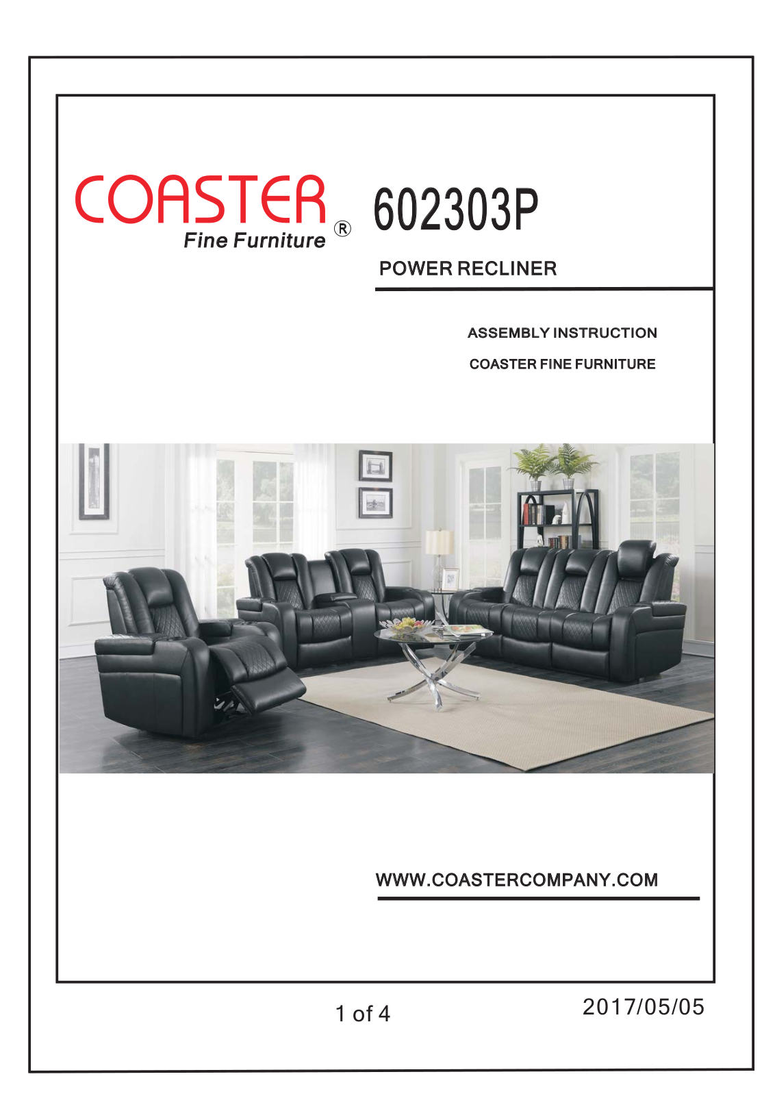 Coaster 602303P Assembly Guide - ManualMachine.com