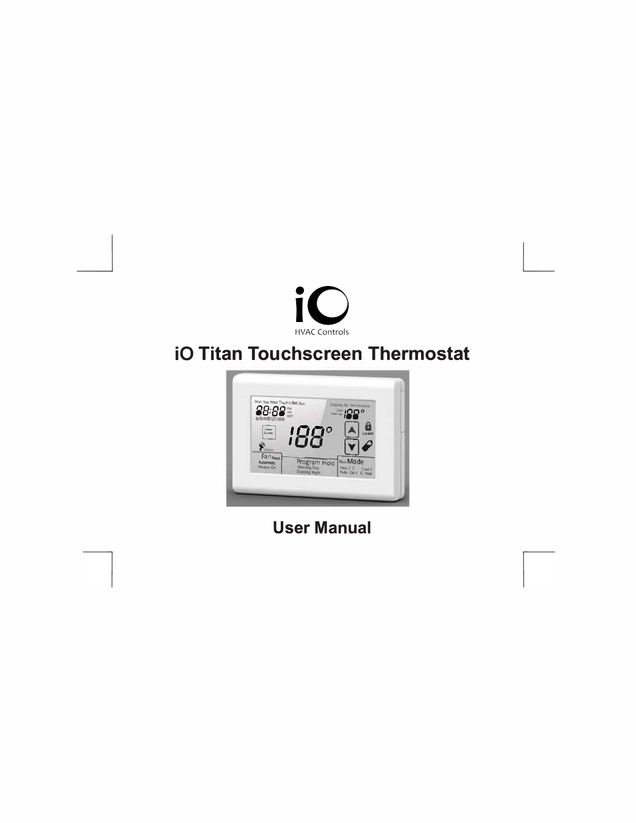 iO HVAC Controls Titan UT32 User Manual