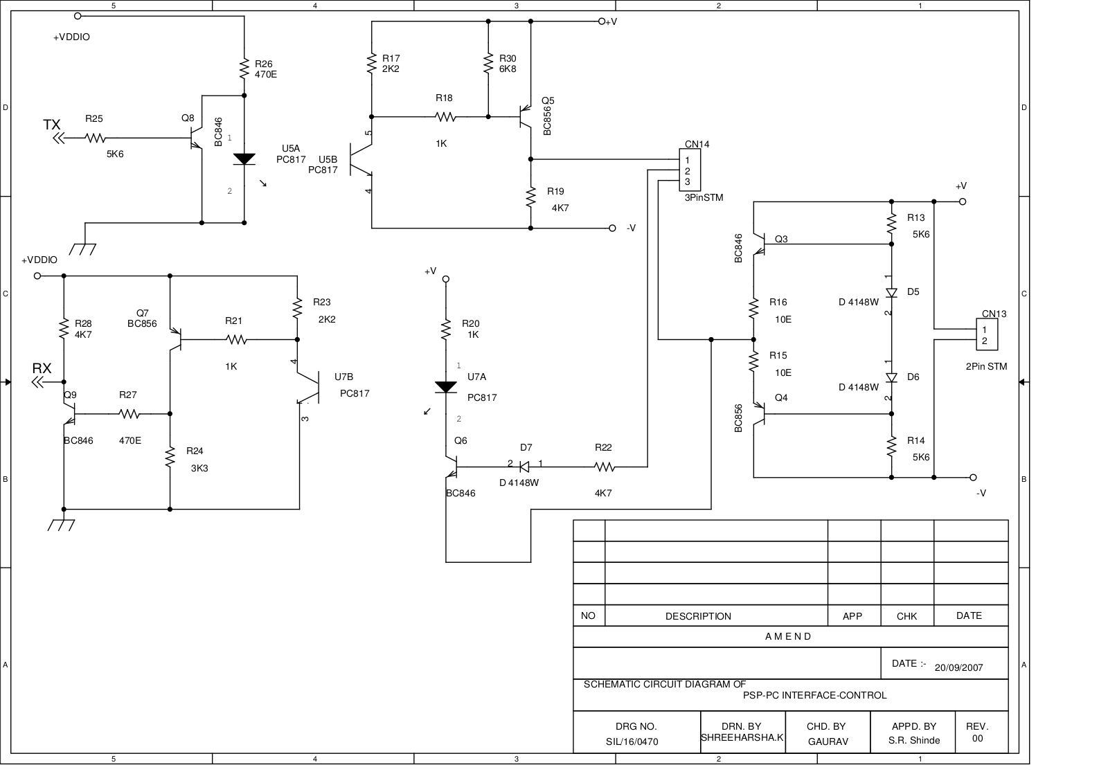 VOLTCRAFT PSP-PC INTERFACE-CONTROL CIRCUIT Diagram