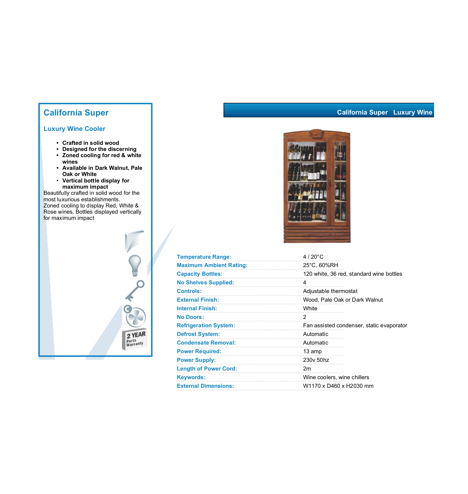 Valera CALIFORNIA SUPER DATASHEET