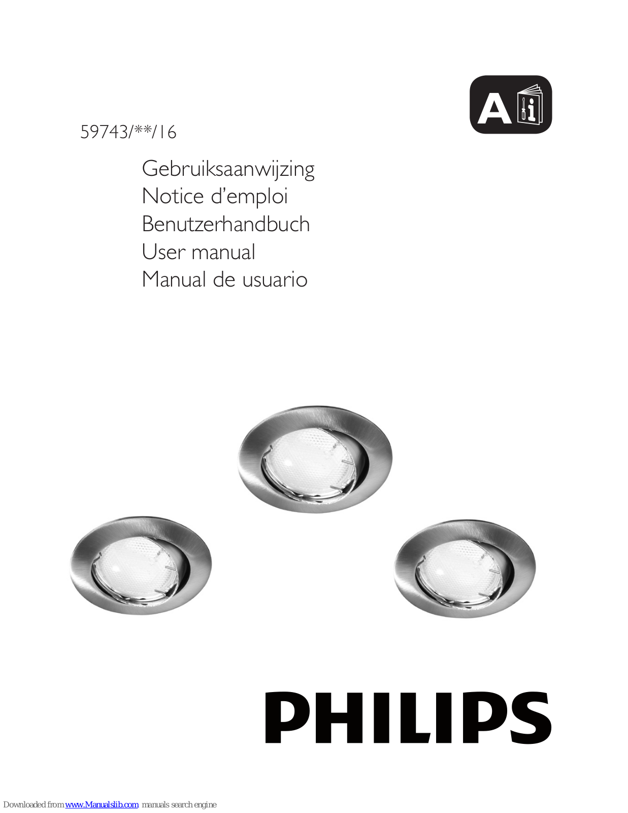 Philips 59743-17-16, 59743-31-16, 66720/**/1659773/**/16 User Manual