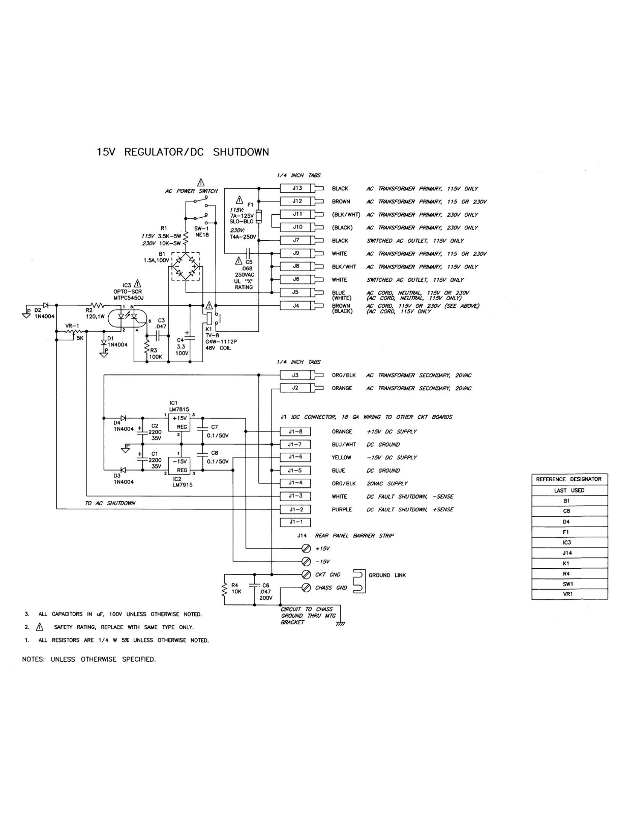 QSC A-2150 Schematic