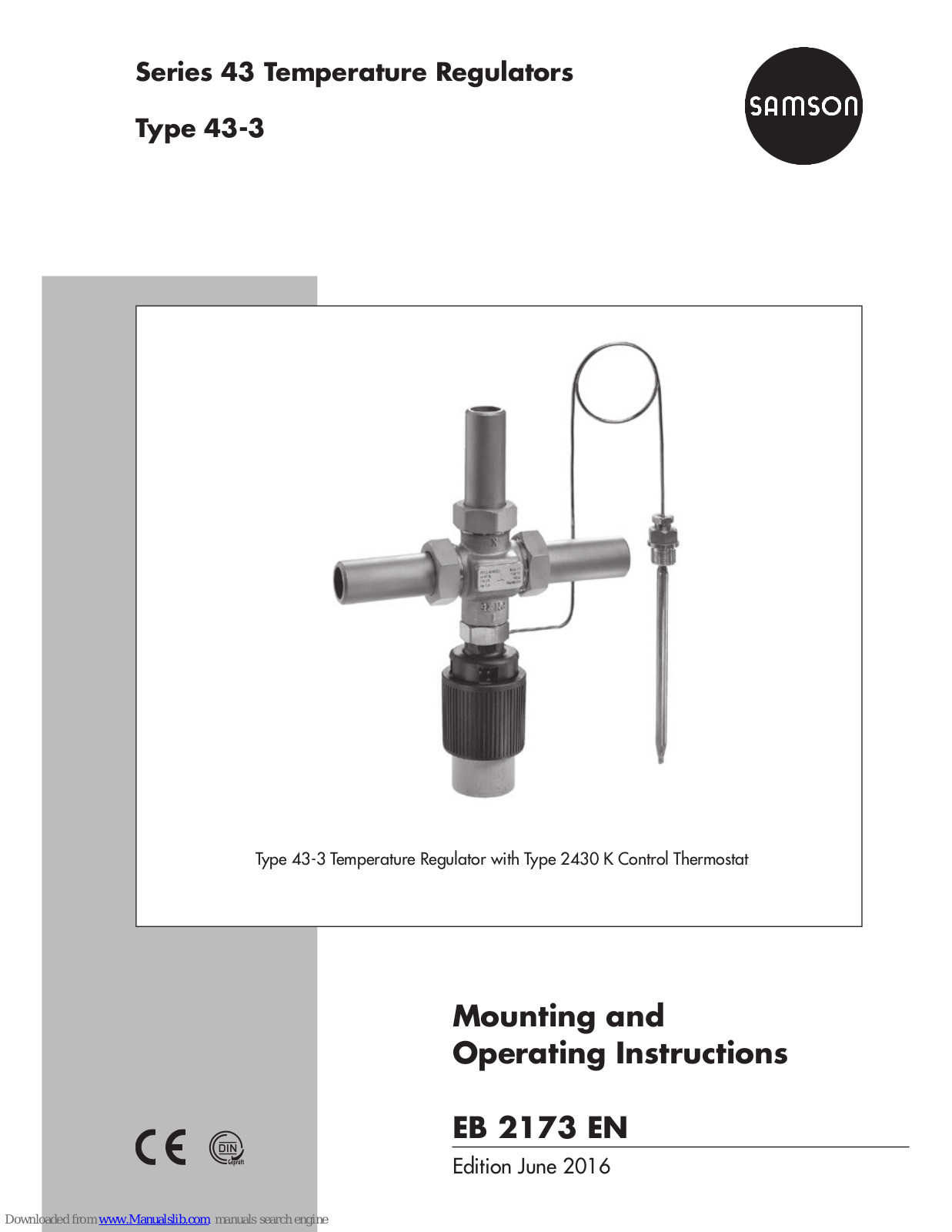 Samson series 43, 43-3 Mounting And Operating Instructions