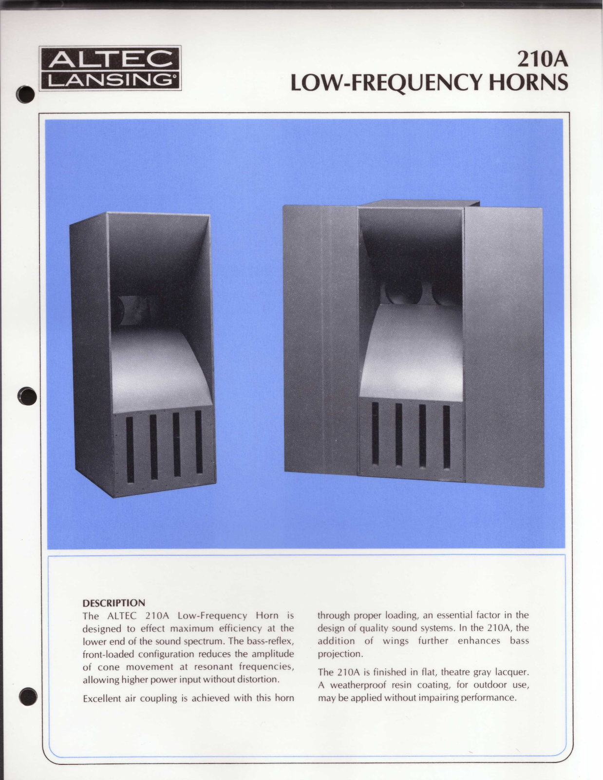 Altec lansing 210A LF User Manual