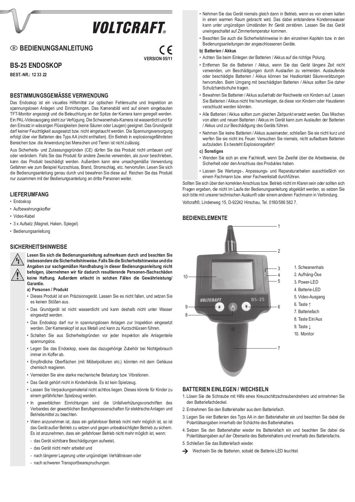 VOLTCRAFT BS-25 User guide