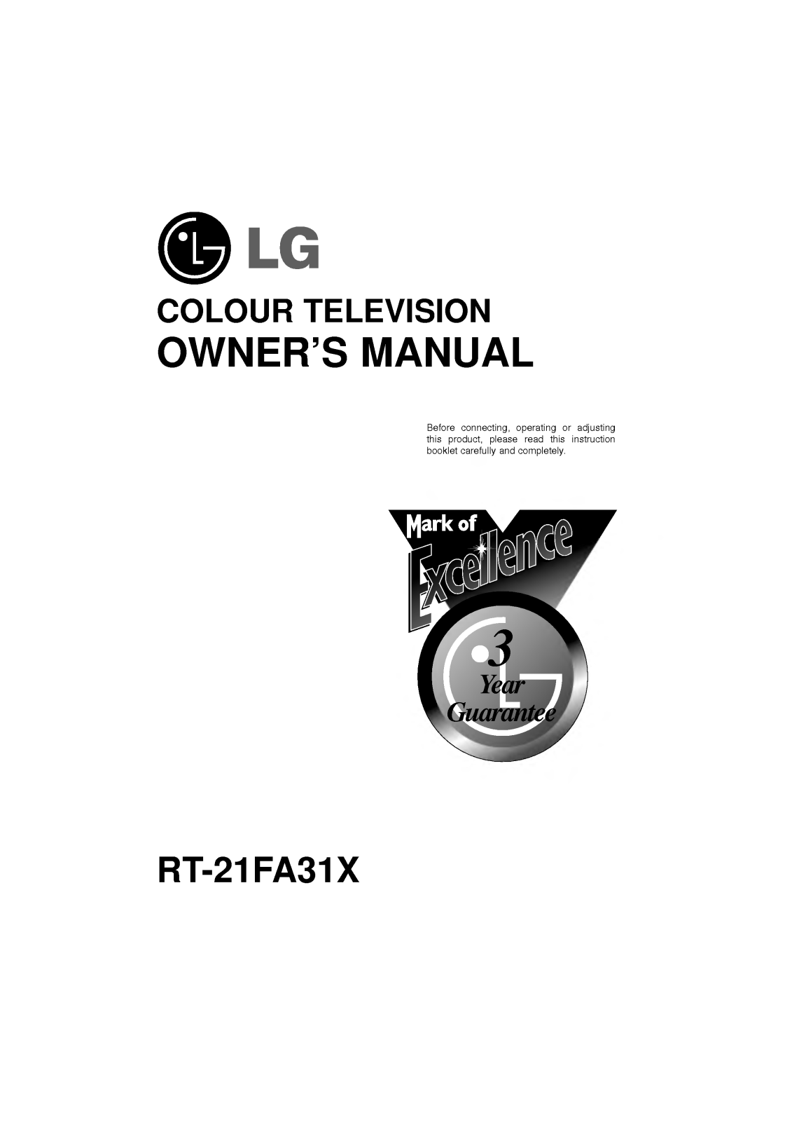 LG RT-21FA31X User Manual