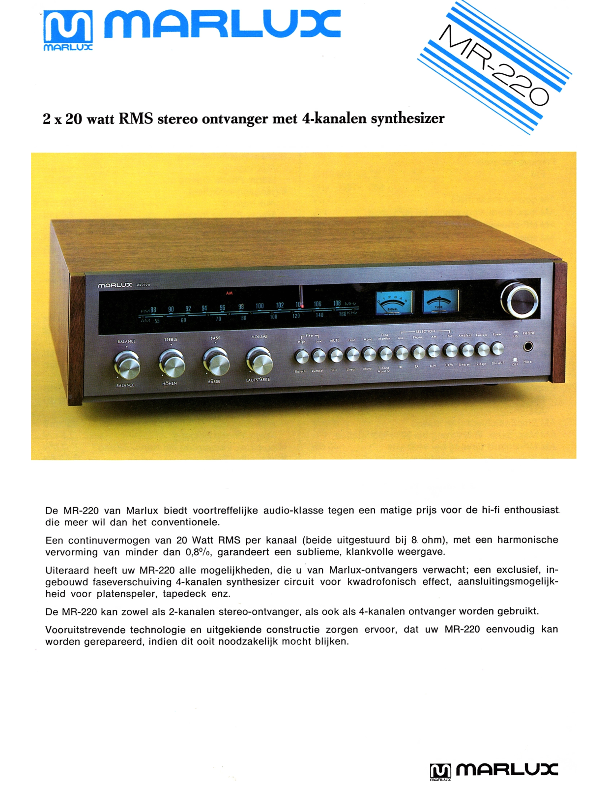 Marlux MR-220 flyer - ManualMachine.com