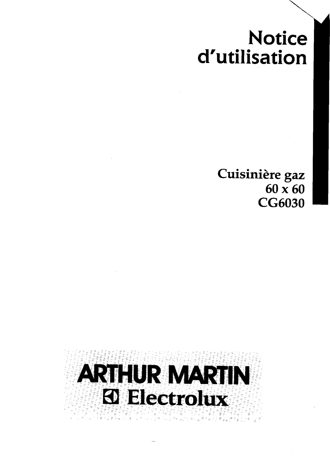 Arthur martin CG6030 User Manual
