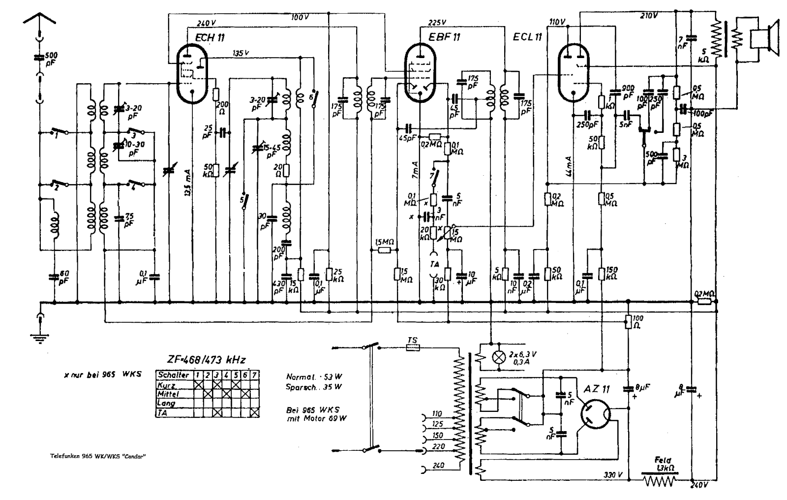 Telefunken 965 Schematic