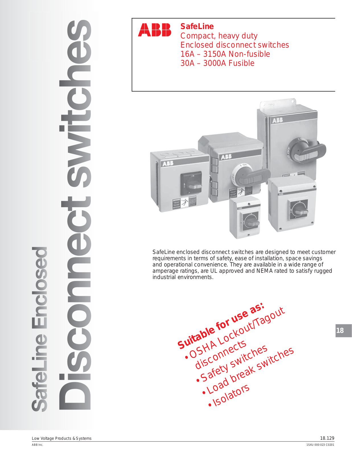 ABB Enclosed disconnect switches Catalog